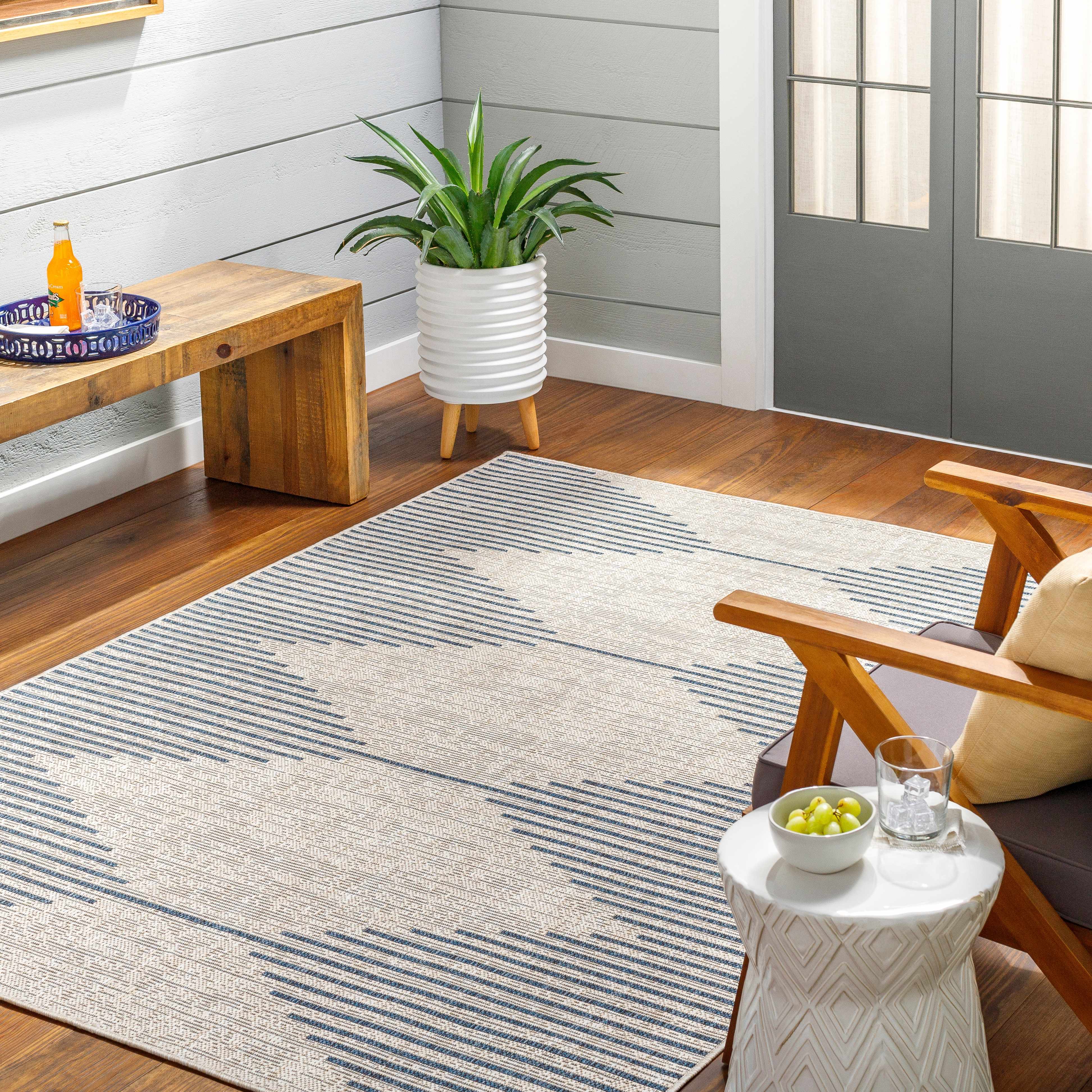 Stephan Blue & Gray Outdoor Rug - Image 2