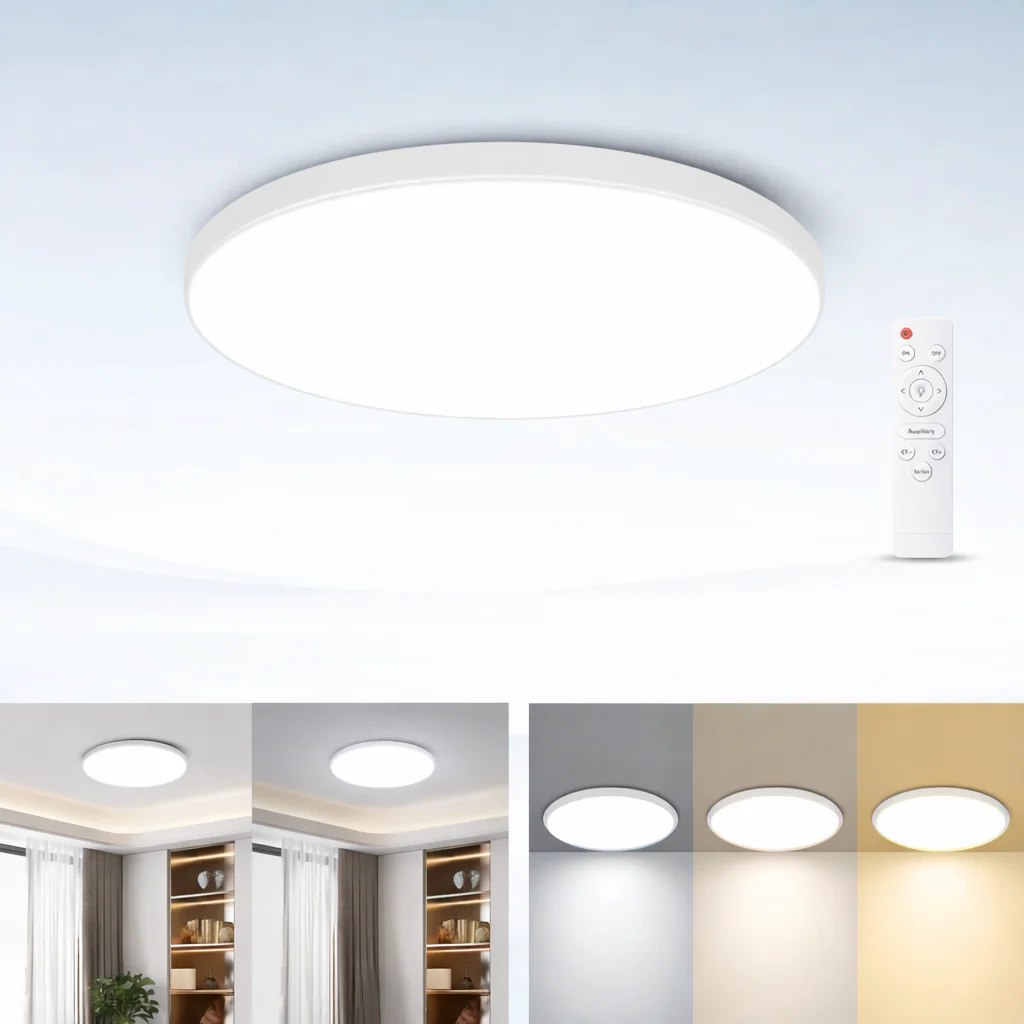 Stepless Dimming LED Ceiling Light Waterproof Remote Control 30W-50W Living Bedroom - Image 10