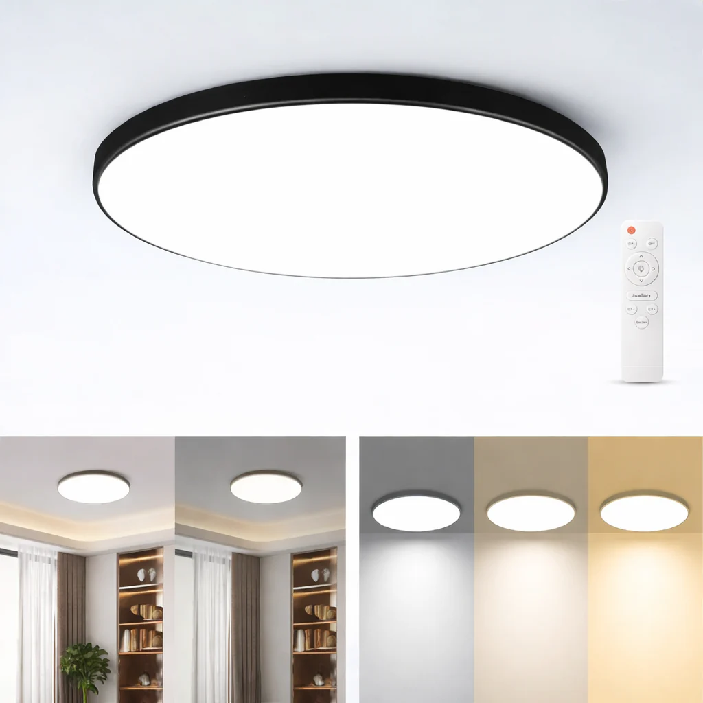 Stepless Dimming LED Ceiling Light Waterproof Remote Control 30W-50W Living Bedroom - Image 12