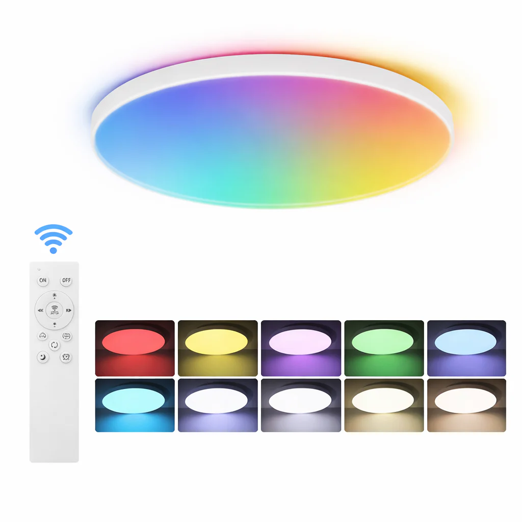 Stepless Dimming LED Ceiling Light Waterproof Remote Control 30W-50W Living Bedroom - Image 13