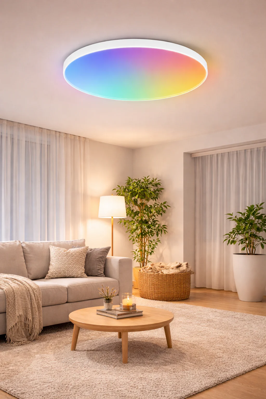 Stepless Dimming LED Ceiling Light Waterproof Remote Control 30W-50W Living Bedroom - Image 6
