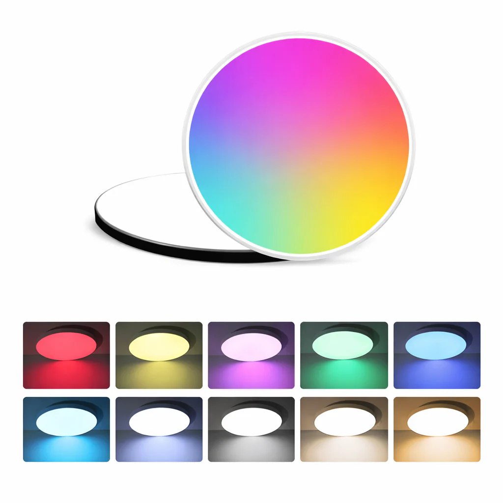 Stepless Dimming LED Ceiling Light Waterproof Remote Control 30W-50W Living Bedroom - Image 8