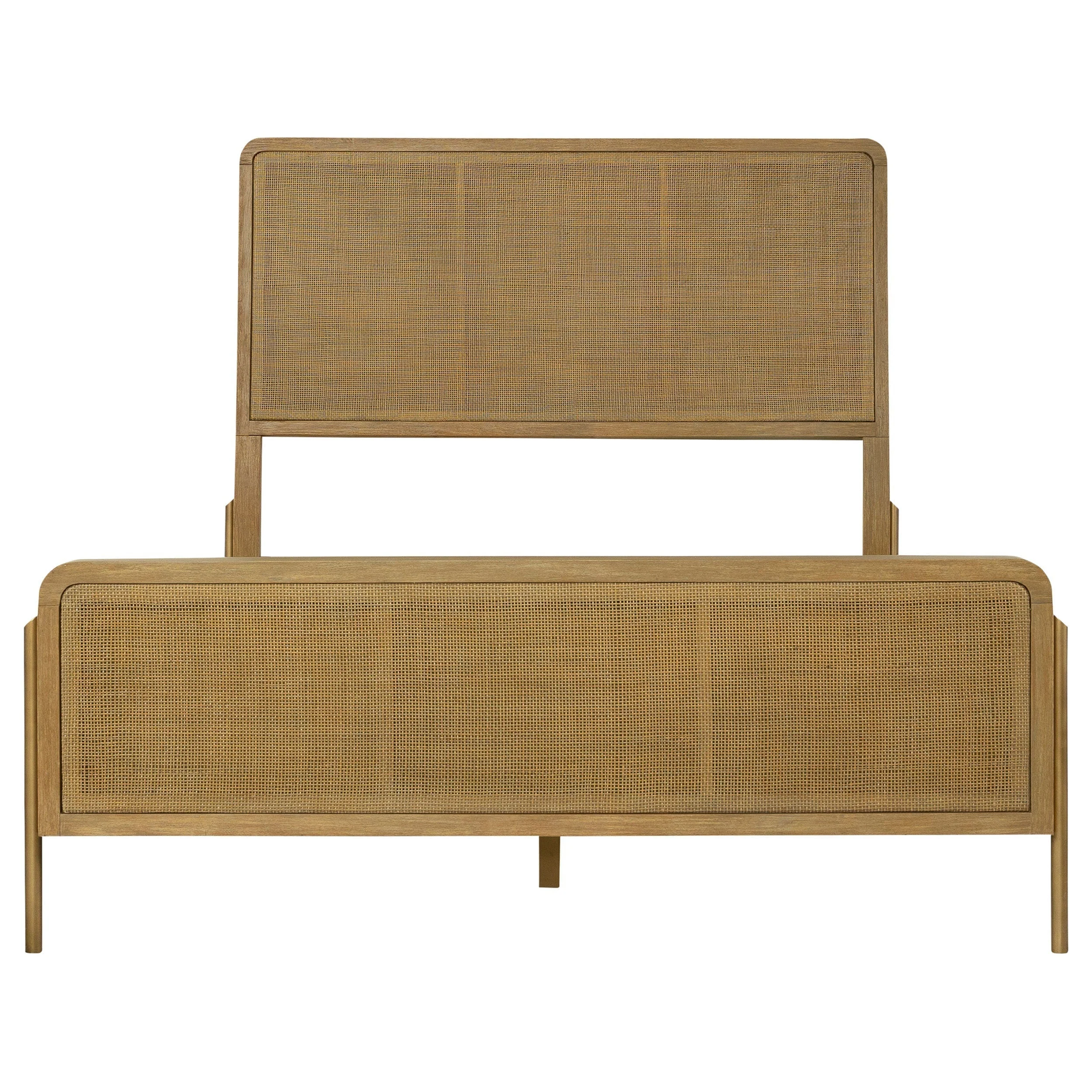 Stevie Sand Wash Natural Cane 4-Piece Eastern King Bedroom Set - Image 6