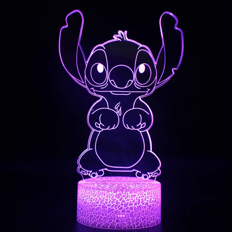 Stitch 3D Night Light USB Touch Cartoon Desk Lamp Remote LED Room Decor Gift - Image 2