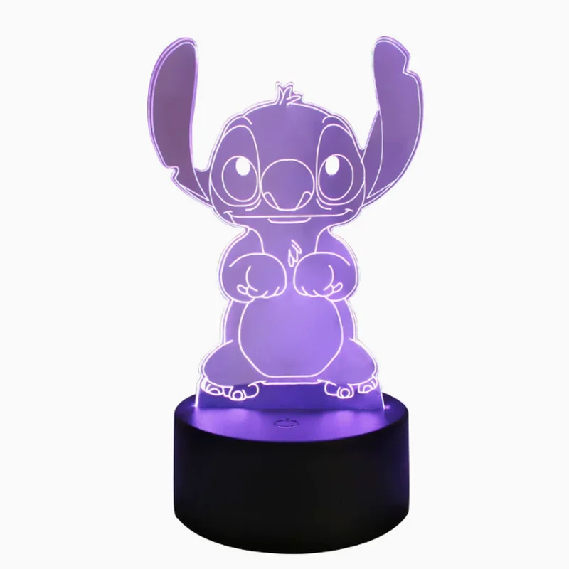 Stitch 3D Night Light USB Touch Cartoon Desk Lamp Remote LED Room Decor Gift - Image 3