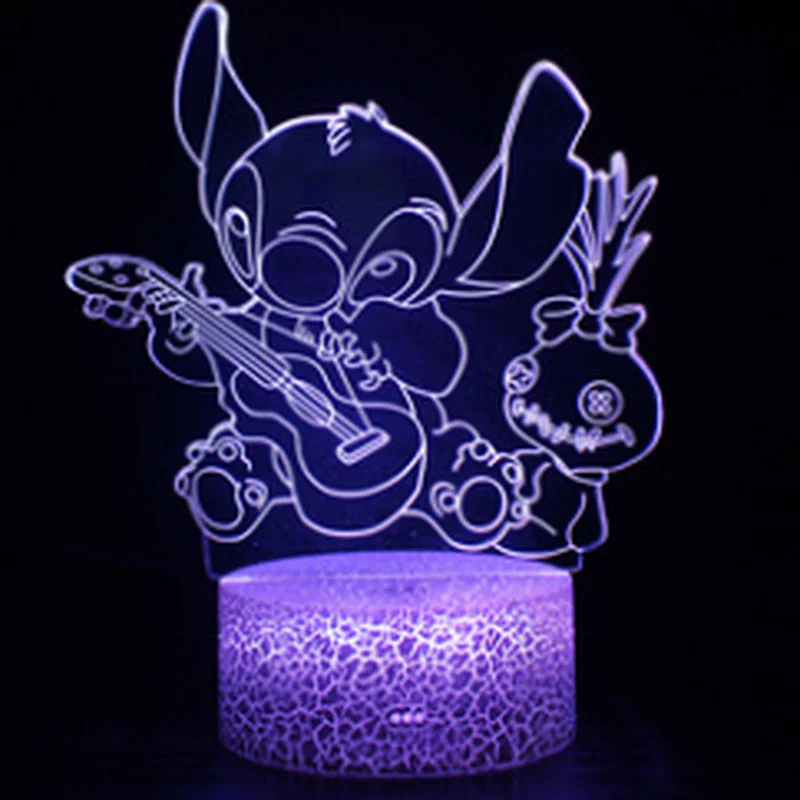 Stitch 3D Night Light USB Touch Cartoon Desk Lamp Remote LED Room Decor Gift - Image 6