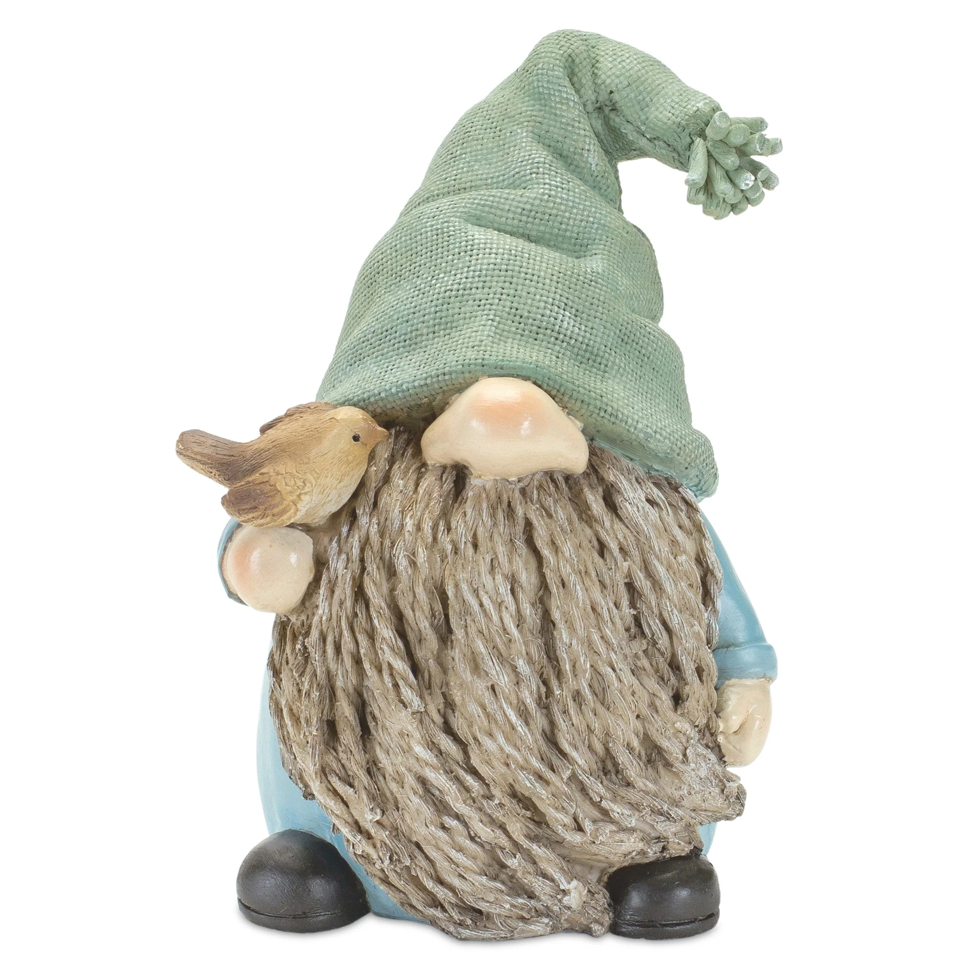 Stone Garden Gnome Figurine with Bird and Lantern Accent (Set of 4) - Image 3