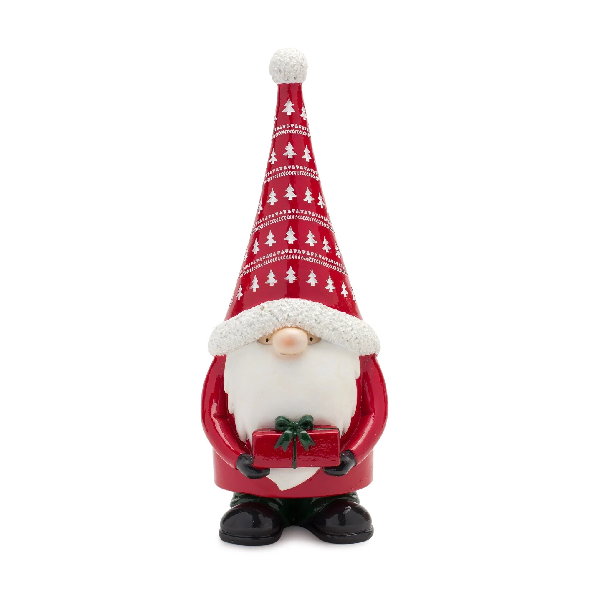 Stone Holiday Gnome Figurine with Present Accent (Set of 2) - Image 4
