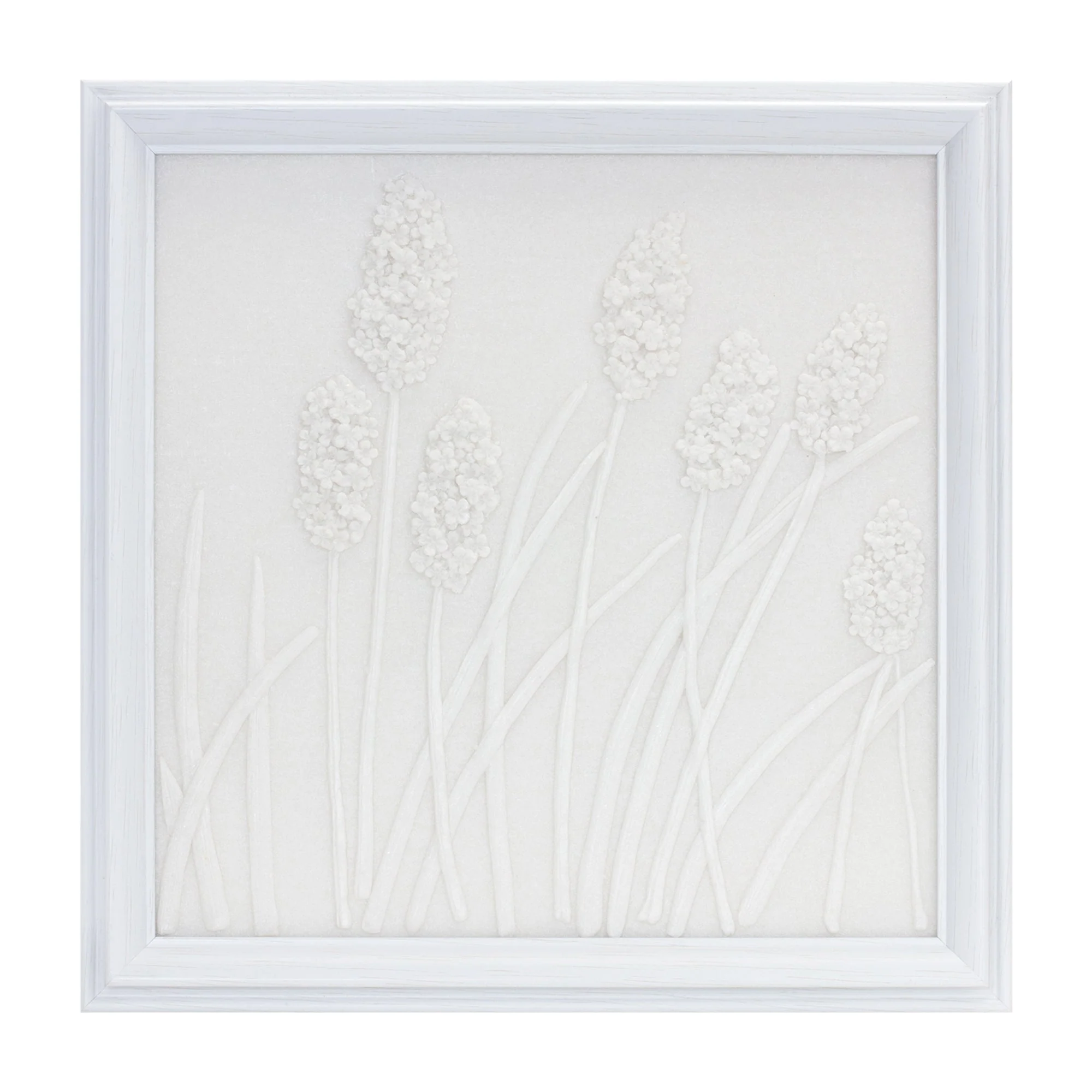 Stone plume wall plaque 18.25"sq