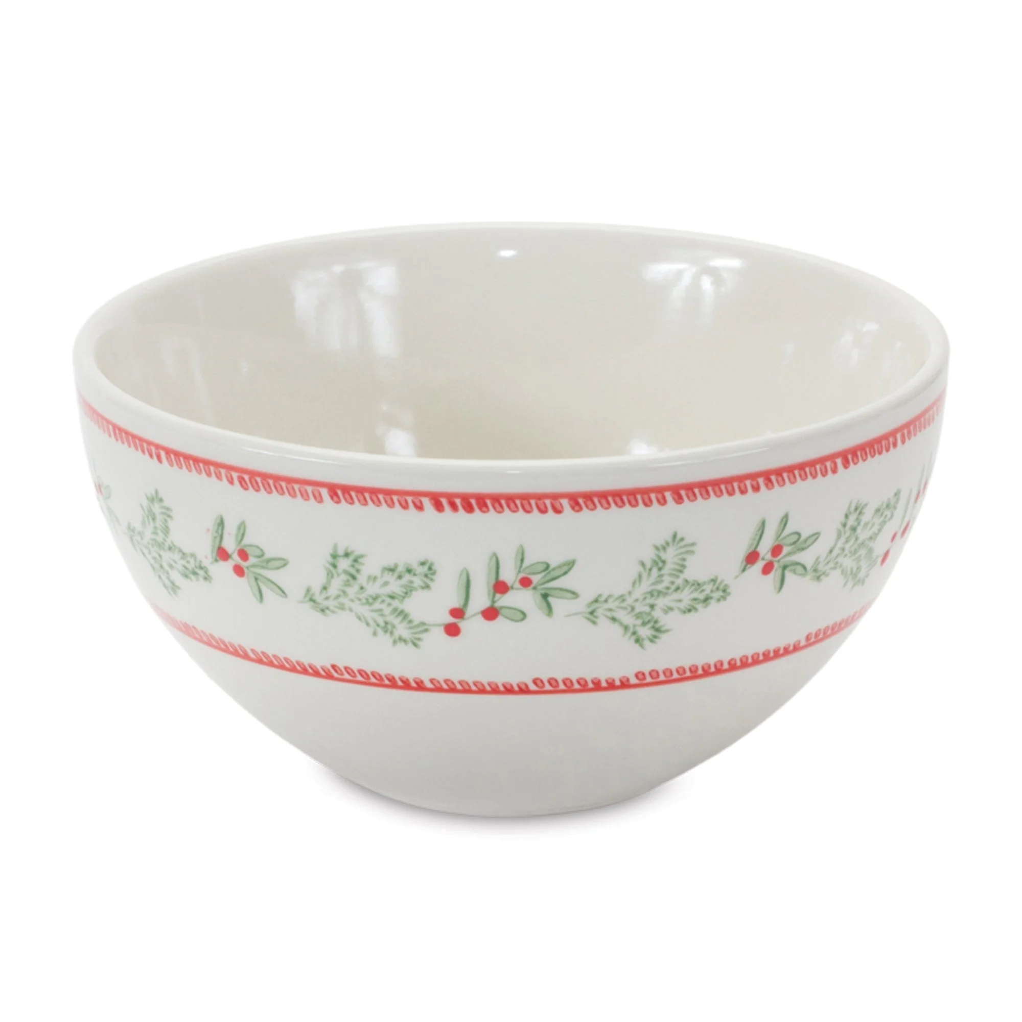 Stoneware Mistletoe Bowl (Set of 3) - Image 3