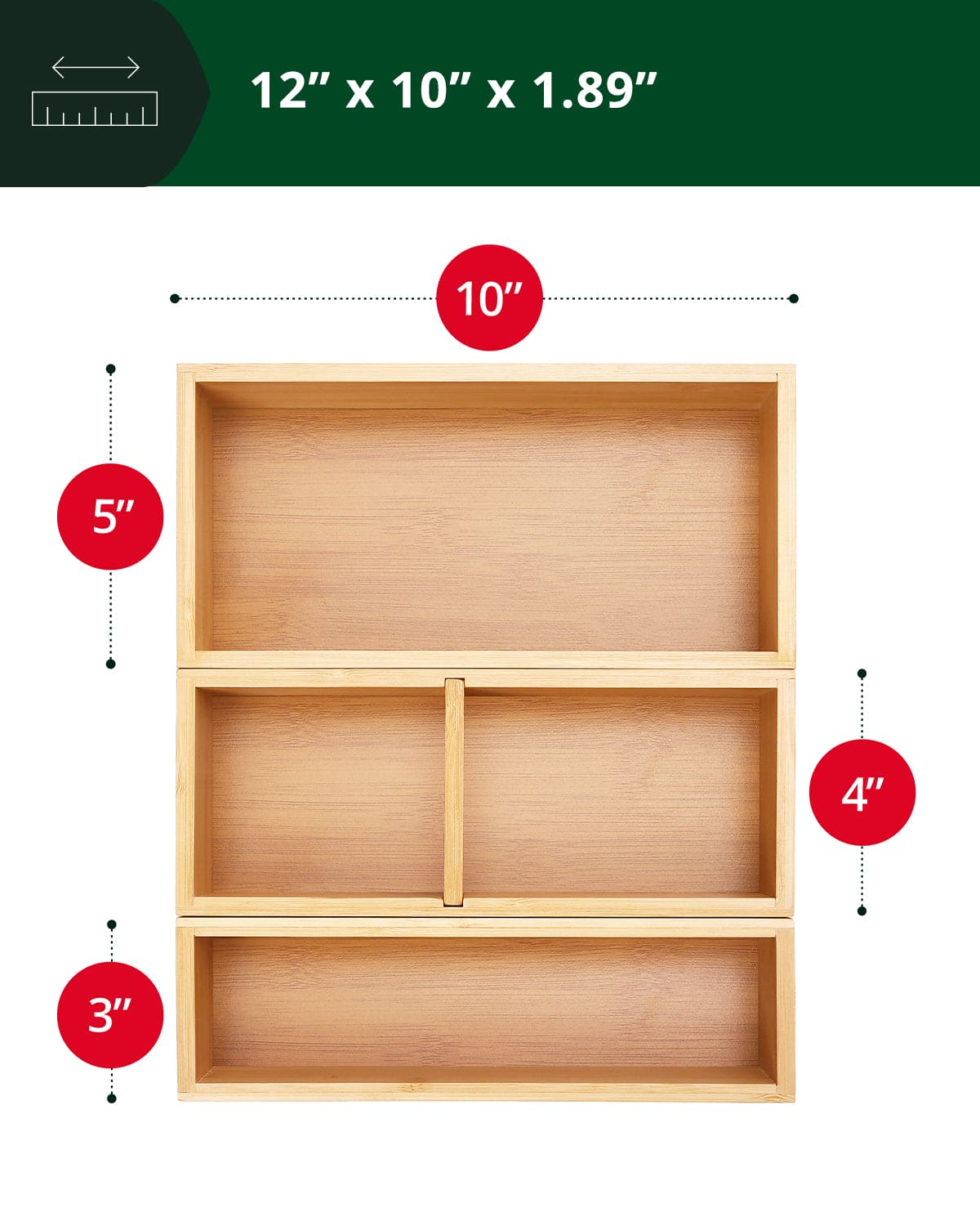 Storage Box Set of 3, Natural - Image 2