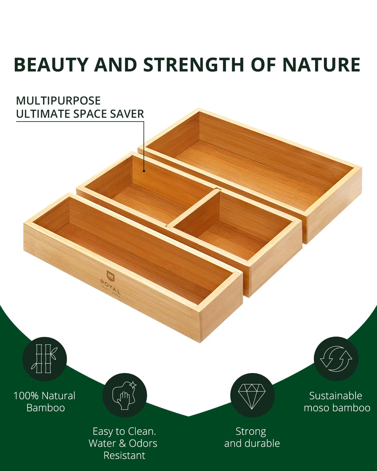 Storage Box Set of 3, Natural - Image 5