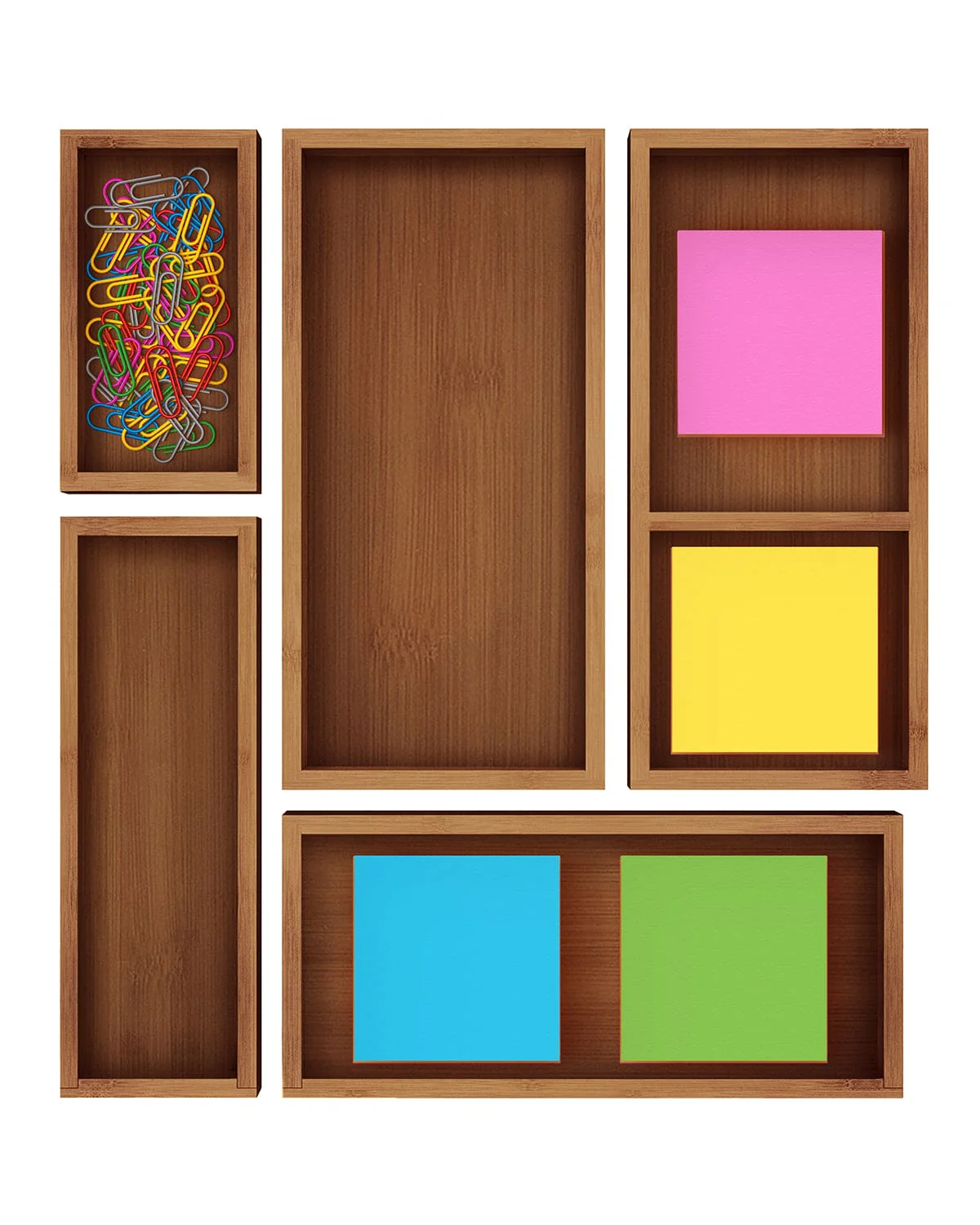 Storage Box Set of 5, Brown - Image 2