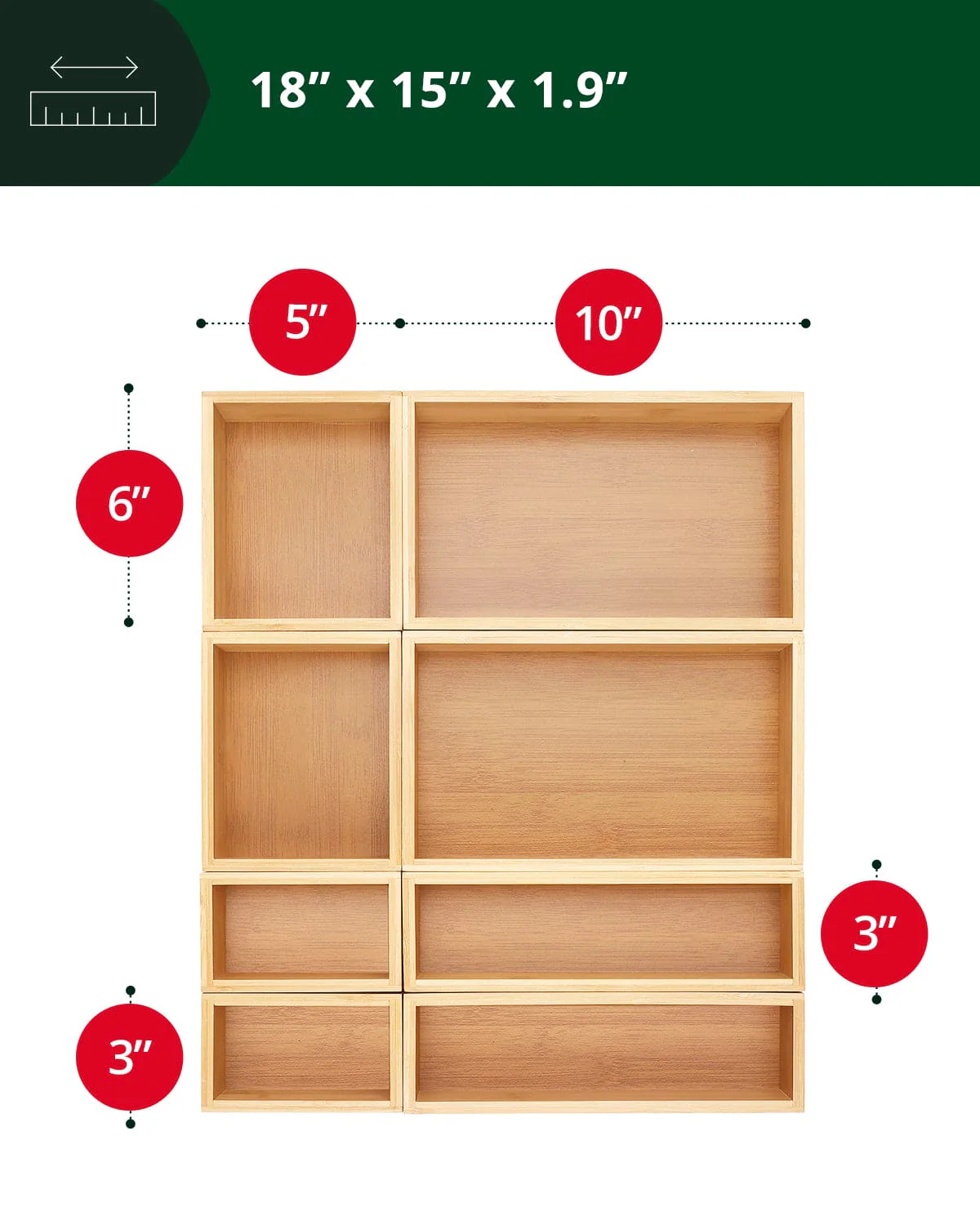 Storage Box Set of 8, Natural - Image 2