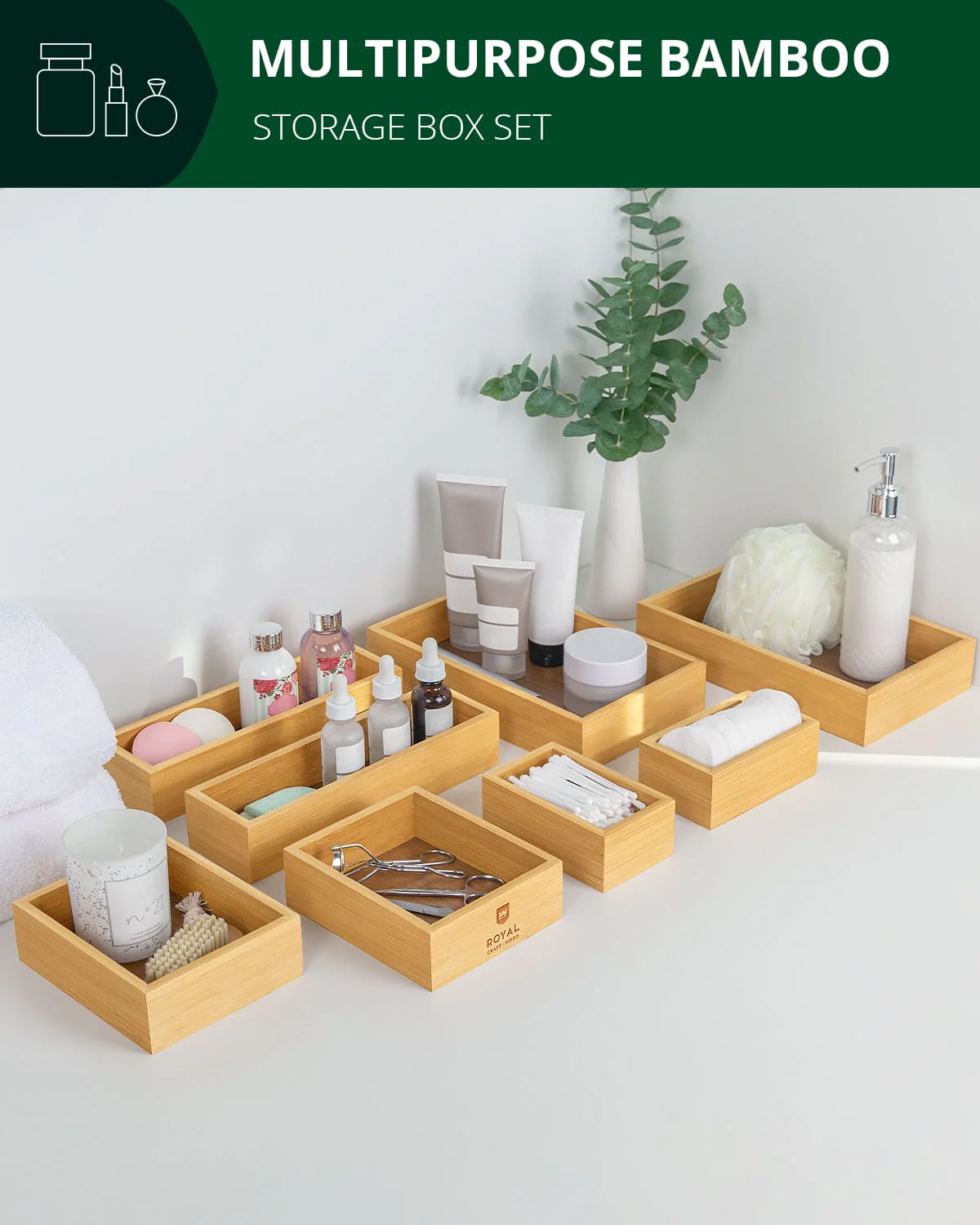 Storage Box Set of 8, Natural - Image 4