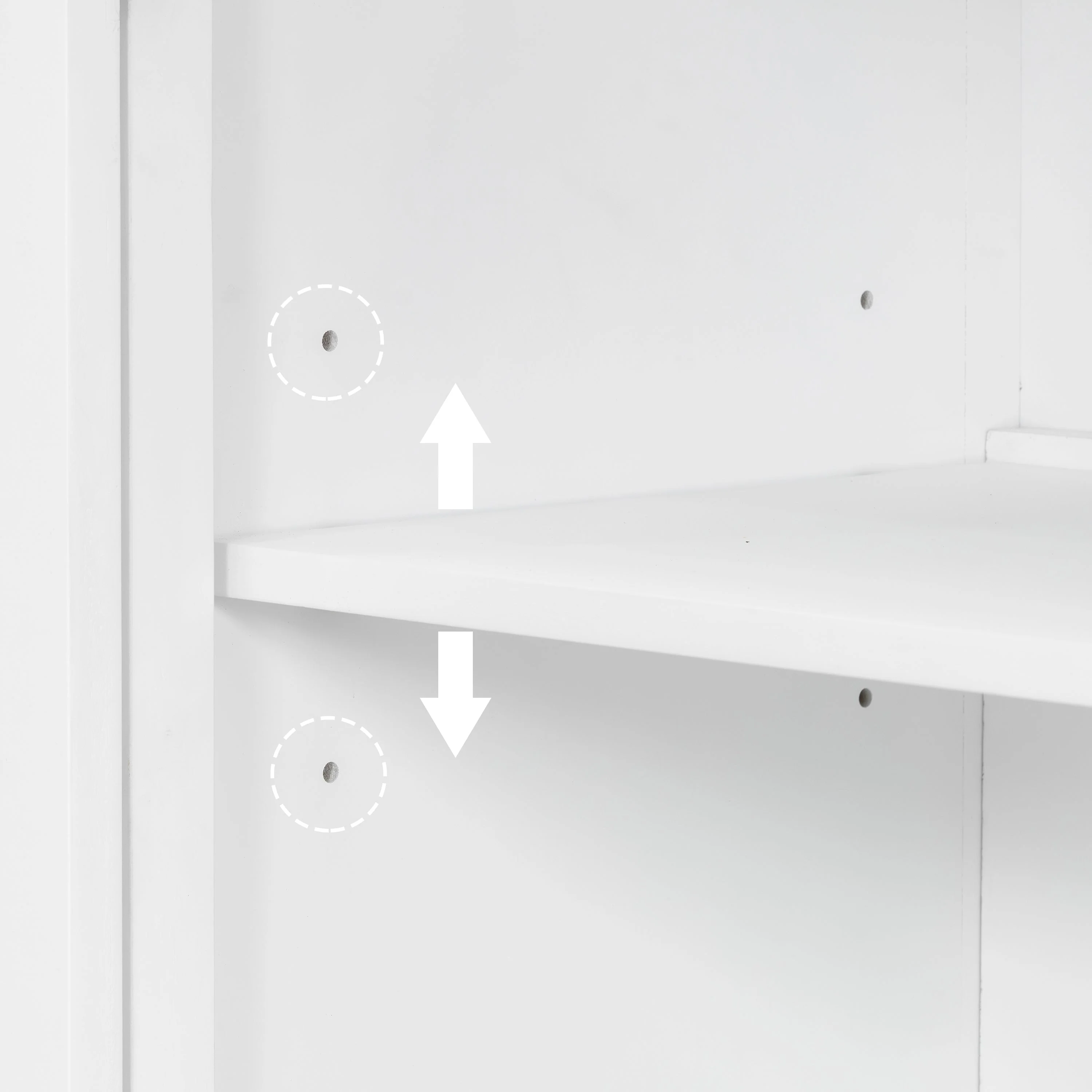 Storage Cabinet 3 Doors Stylish Style White - Image 13