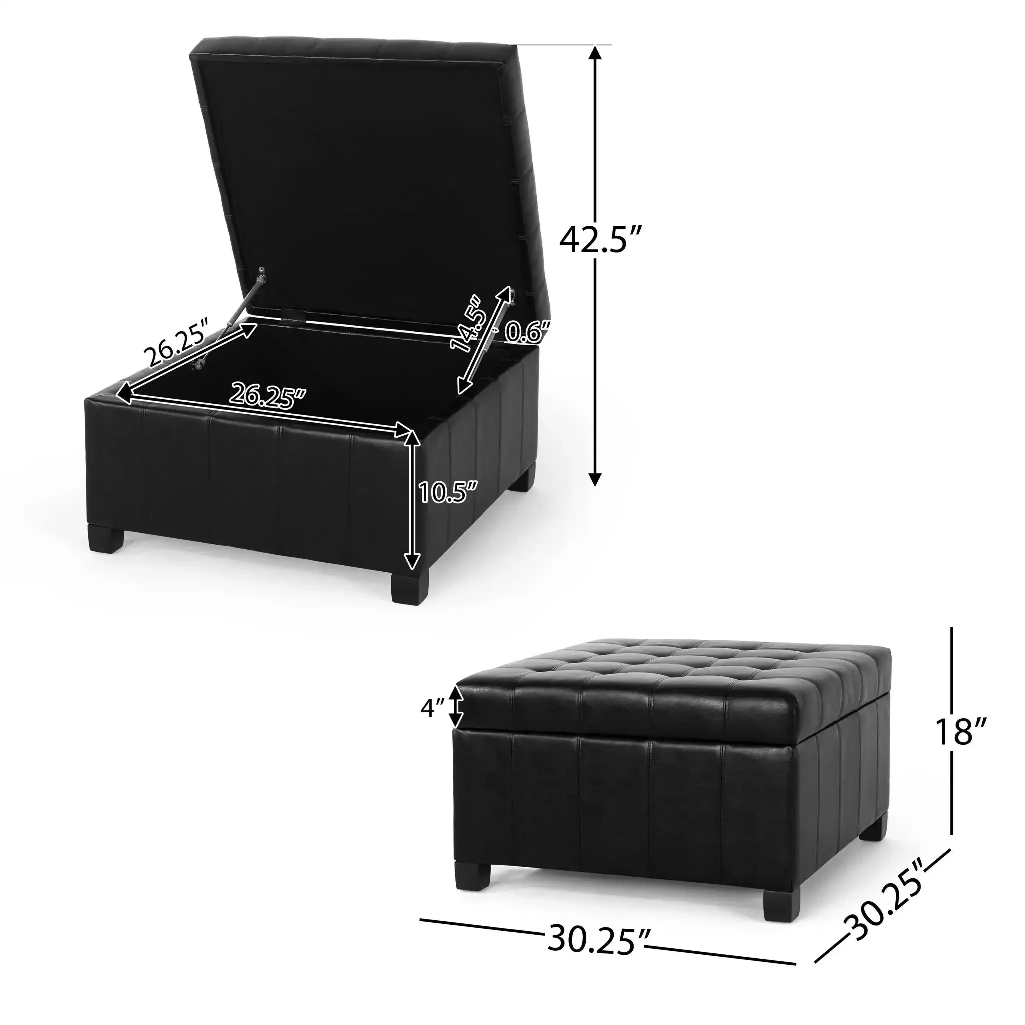 Storage Ottoman For Living Room - Image 3