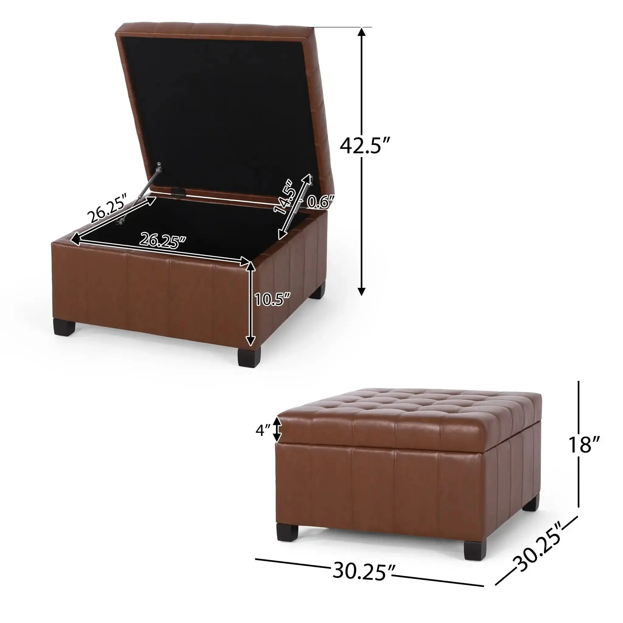 Storage Ottoman For Living Room - Image 6
