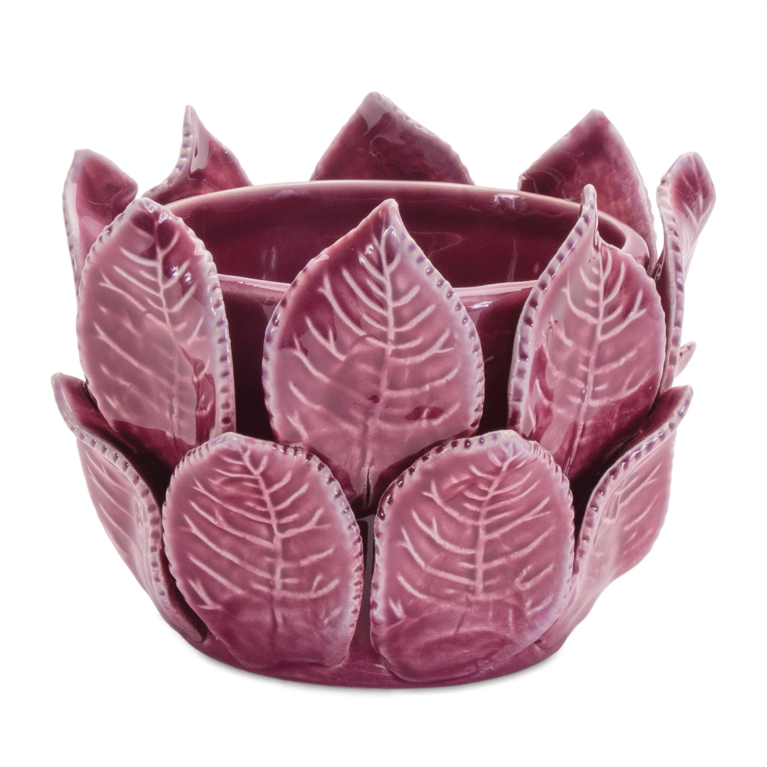 Storeware bud vase with leaves accent (set of 2) - Image 2