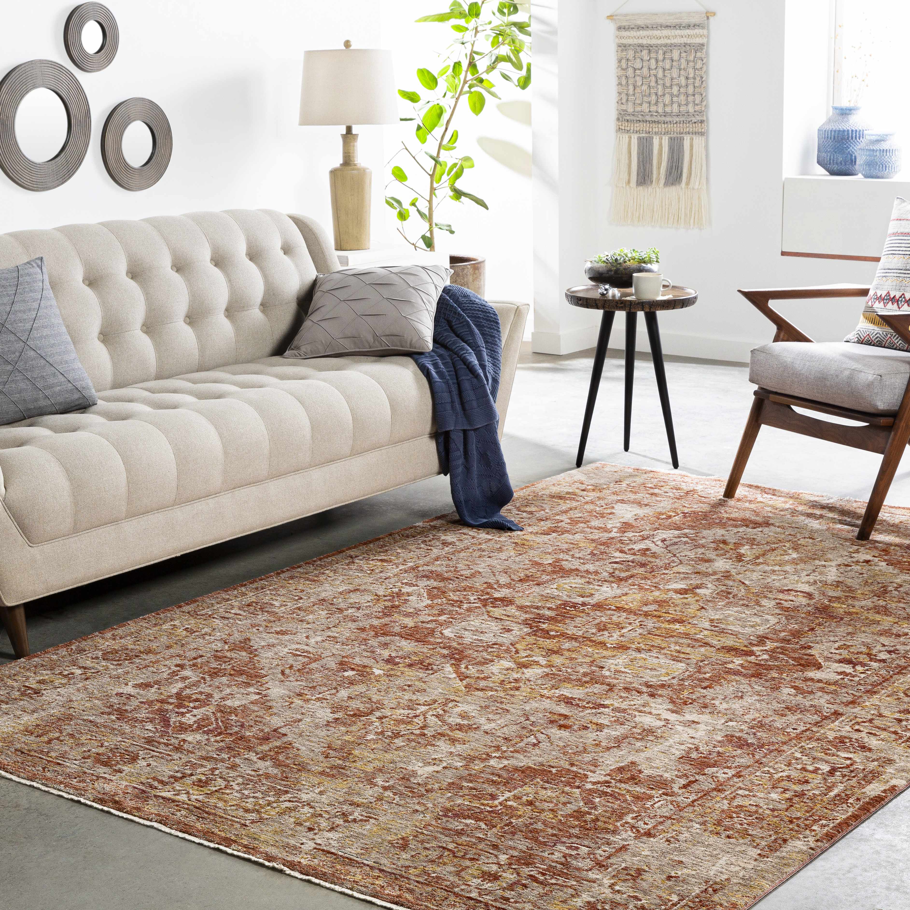 Strathbogie Traditional Red Area Rug - Image 2