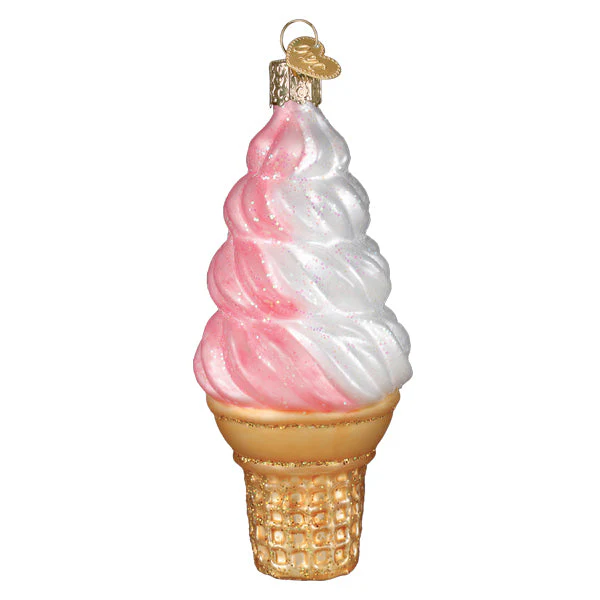 Strawberry Swirl Soft Serve Ornament - Image 3