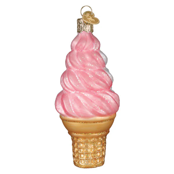 Strawberry Swirl Soft Serve Ornament - Image 4