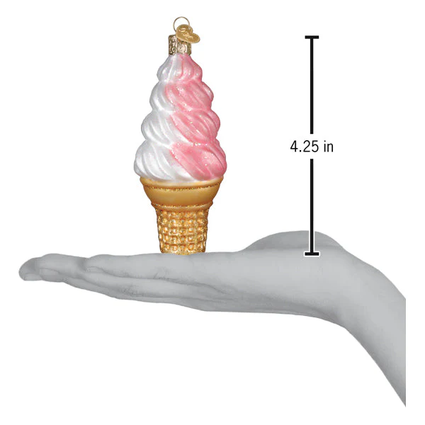 Strawberry Swirl Soft Serve Ornament - Image 5