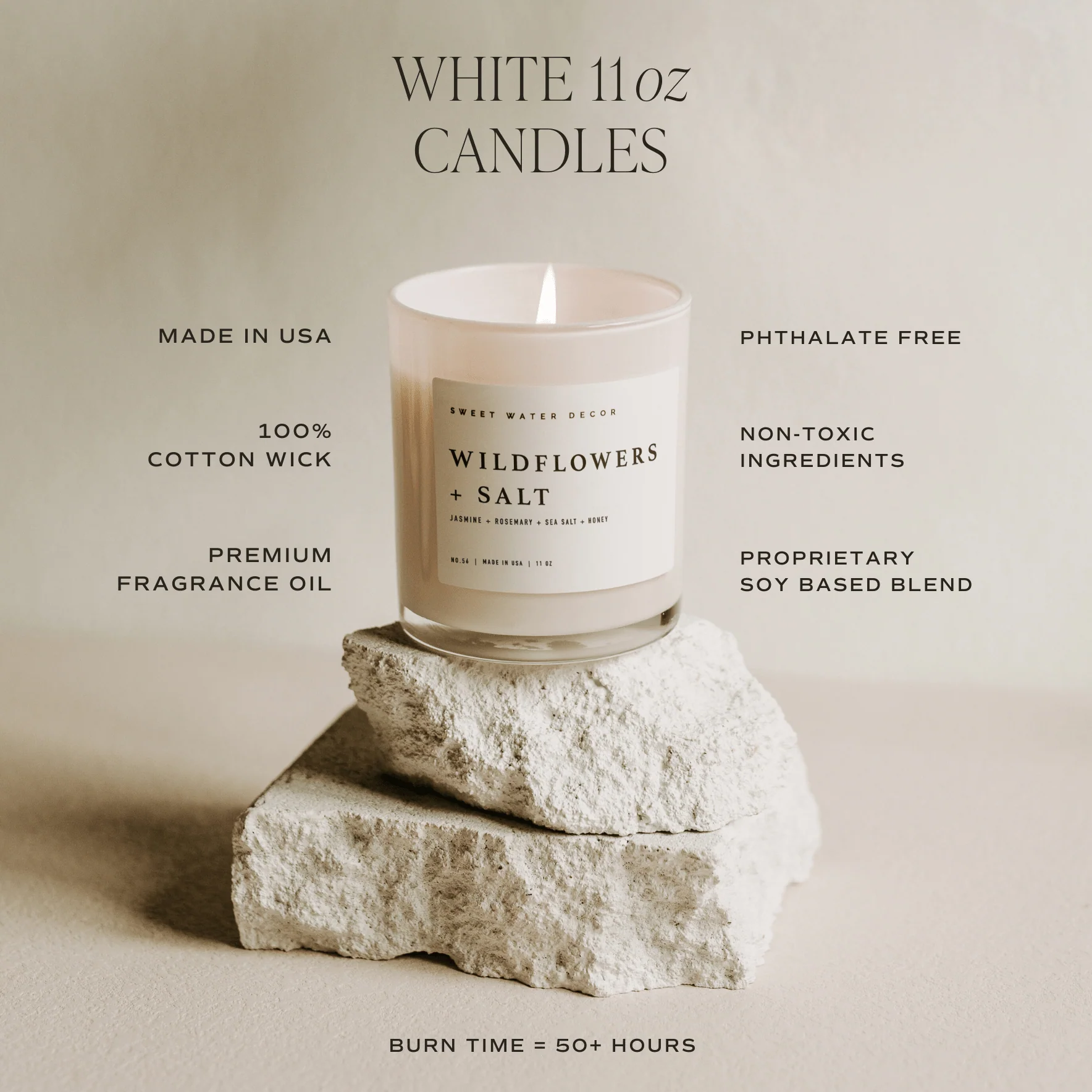 Stress Relief Soy Candle - White Jar - 11 oz - Image 4