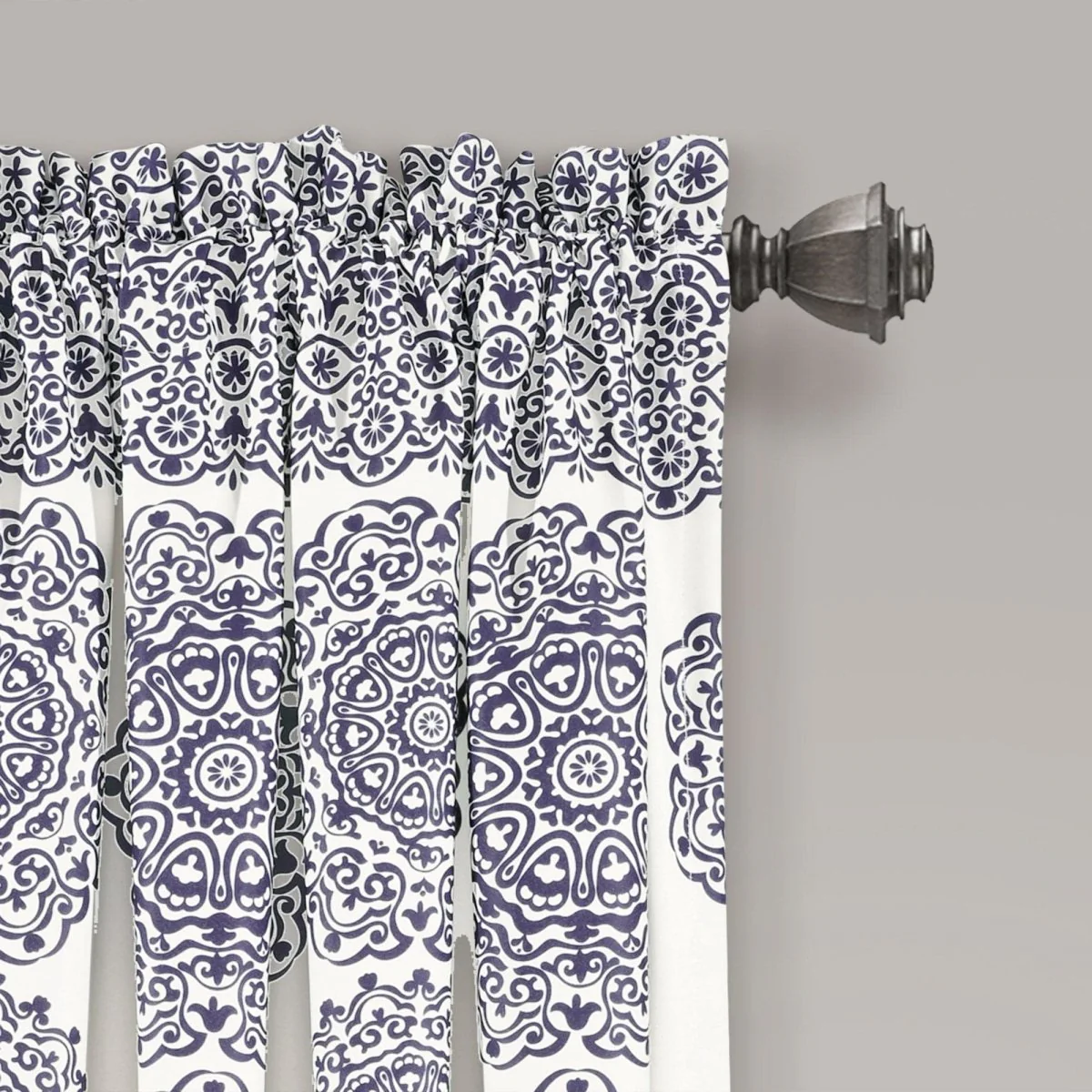 Stripe Medallion Light Filtering Window Curtain Set - Image 8