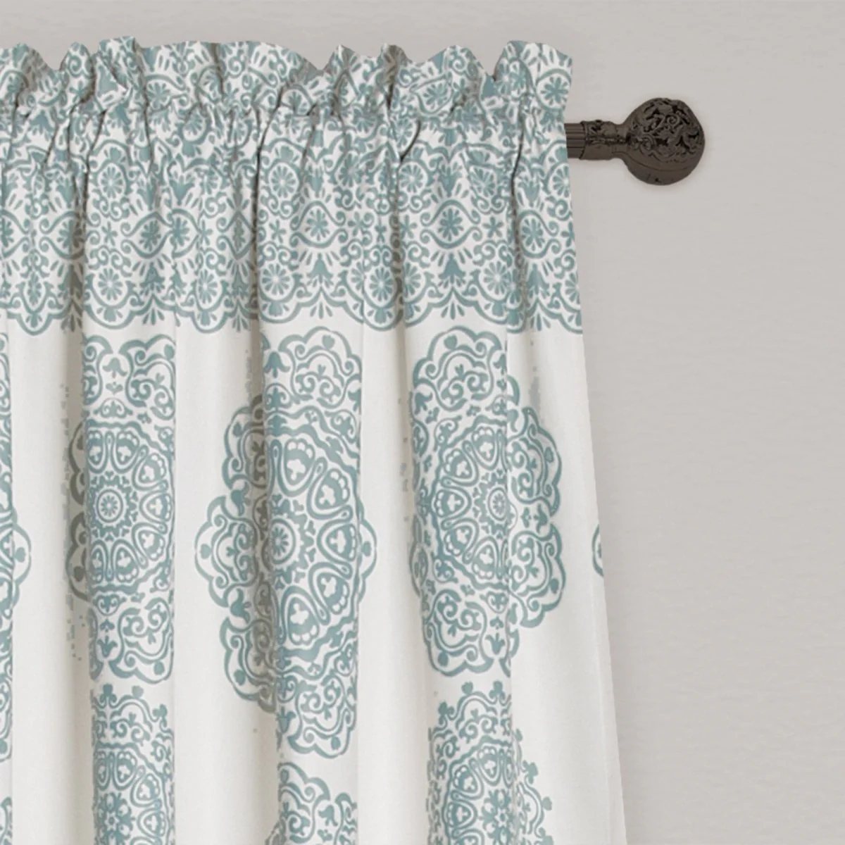 Stripe Medallion Light Filtering Window Curtain Set - Image 9