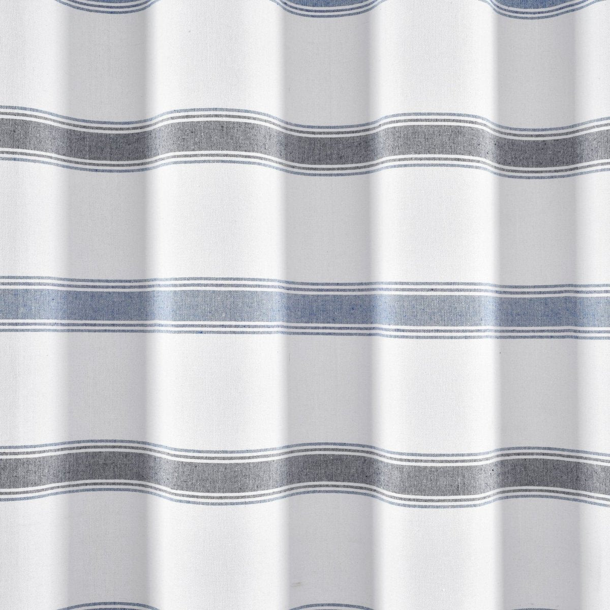 Stripe Woven Textured Yarn Dyed Recycled Cotton Shower Curtain - Image 5