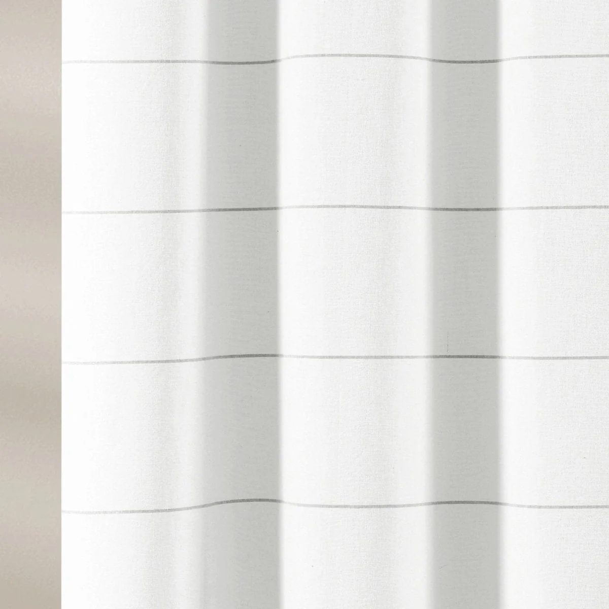 Stripe Yarn Dyed Tassel Fringe Woven Cotton Shower Curtain - Image 8