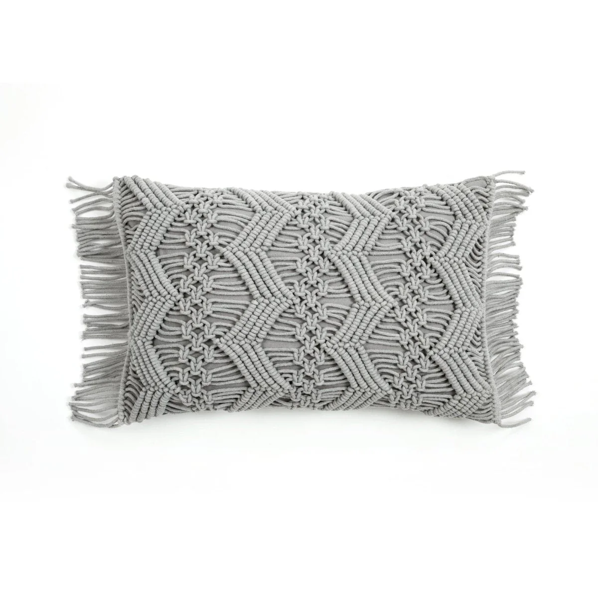 Studio Chevron Macrame Decorative Pillow Cover - Image 2
