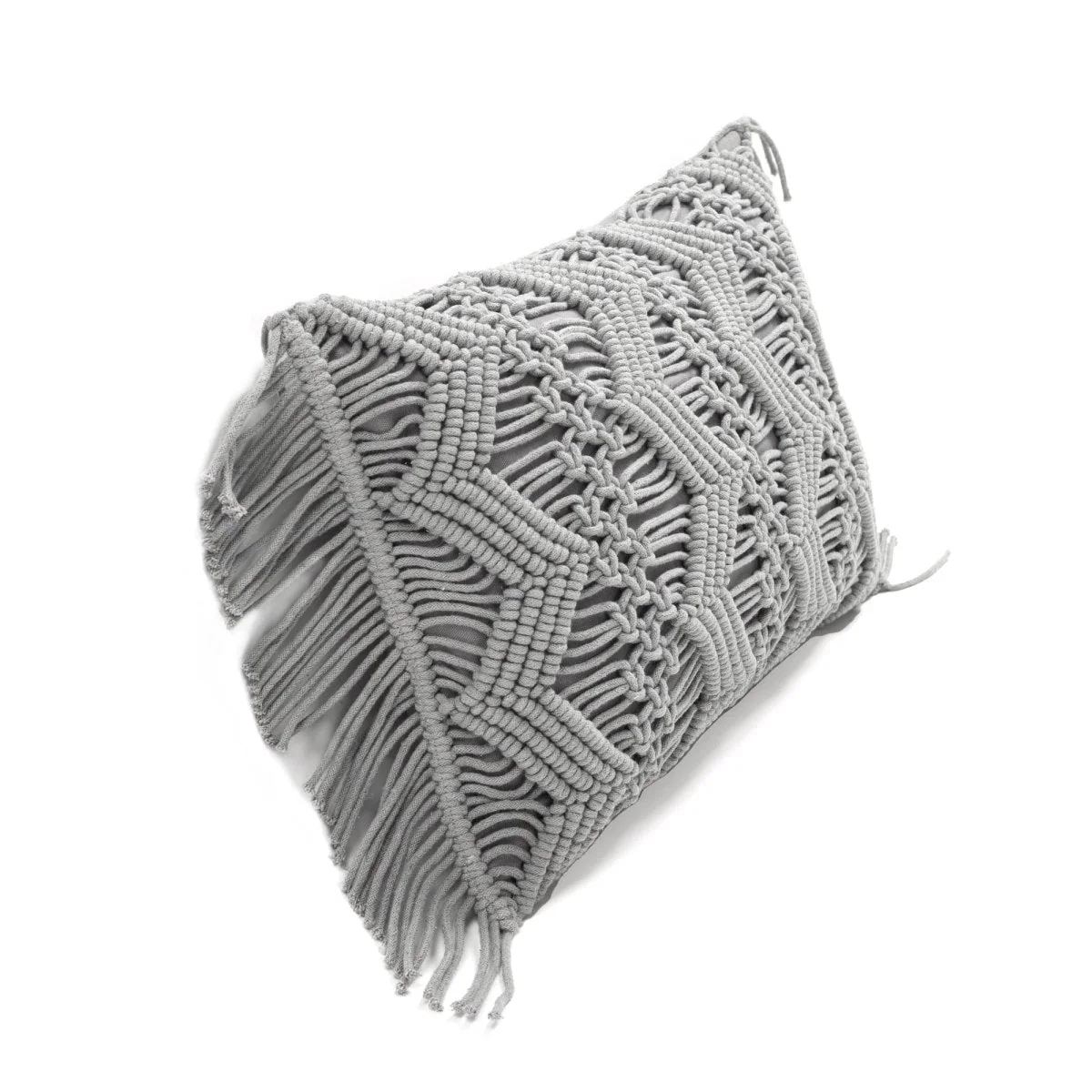 Studio Chevron Macrame Decorative Pillow Cover - Image 25
