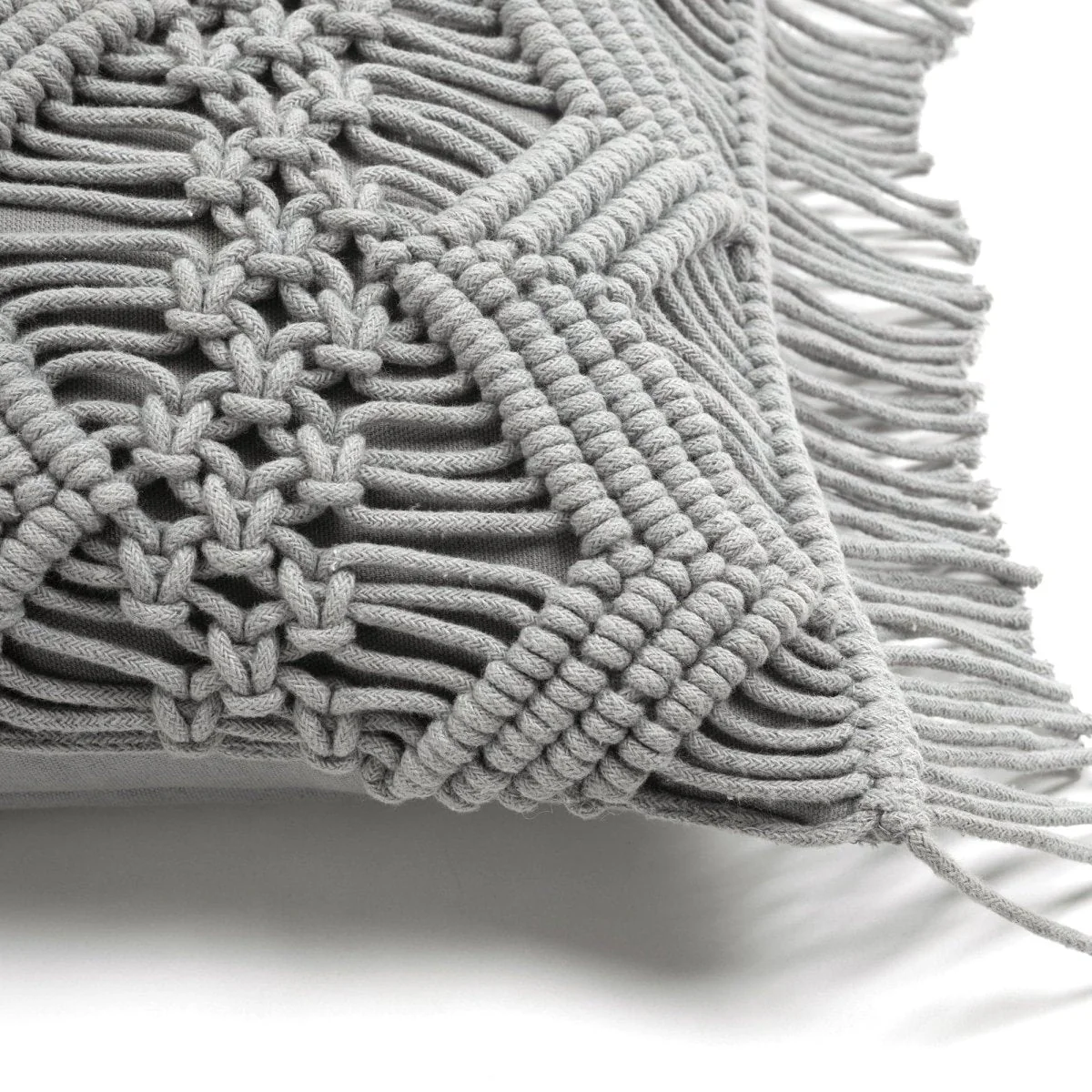 Studio Chevron Macrame Decorative Pillow Cover - Image 26