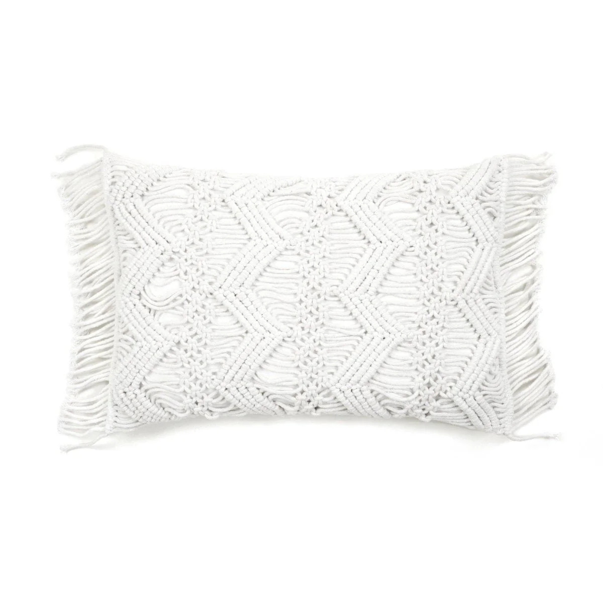 Studio Chevron Macrame Decorative Pillow Cover - Image 3