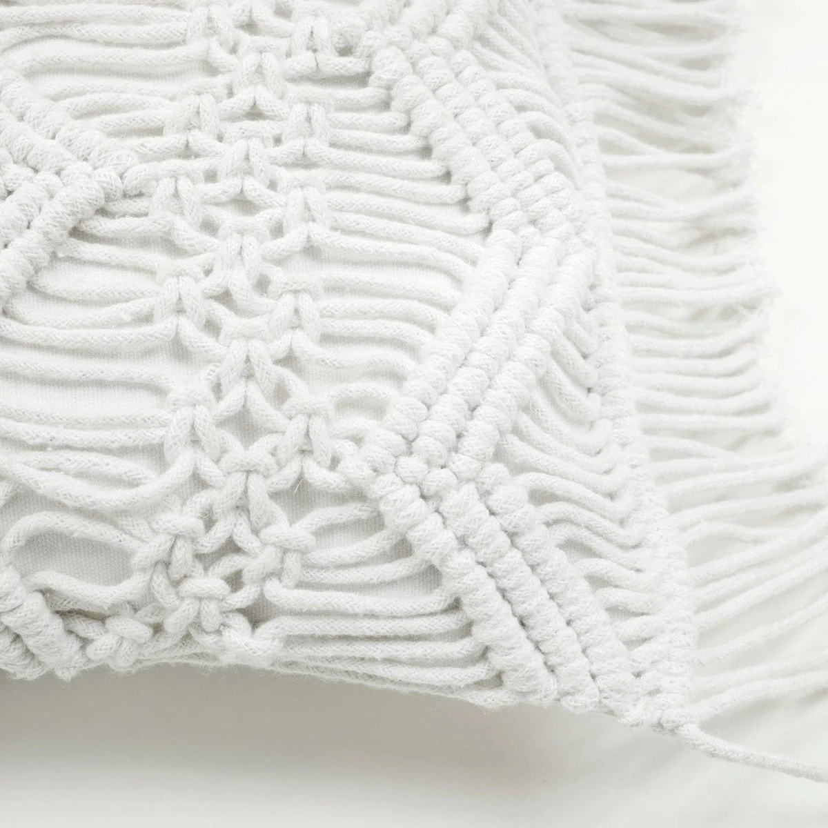 Studio Chevron Macrame Decorative Pillow Cover - Image 31