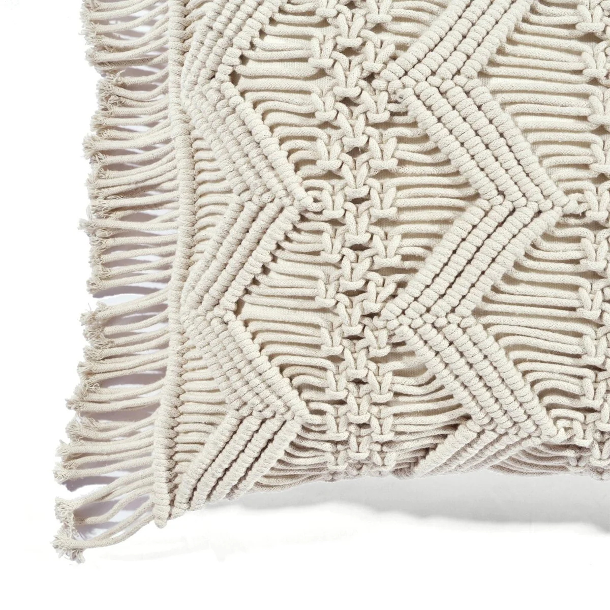 Studio Chevron Macrame Decorative Pillow Cover - Image 4