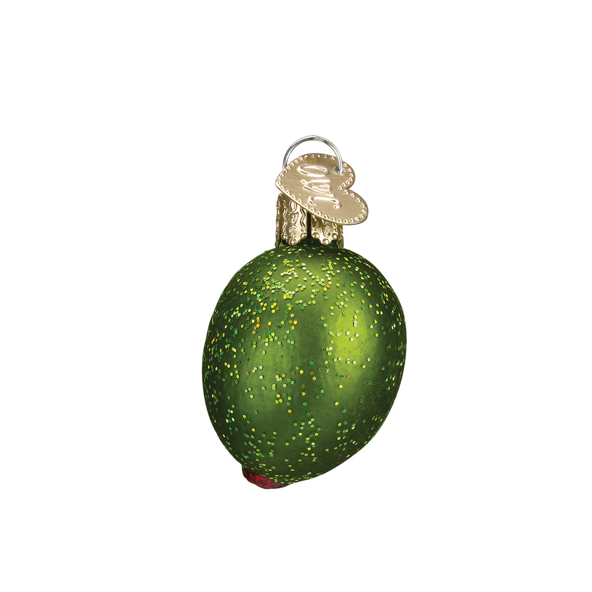 Stuffed Green Olive Ornament - Image 2