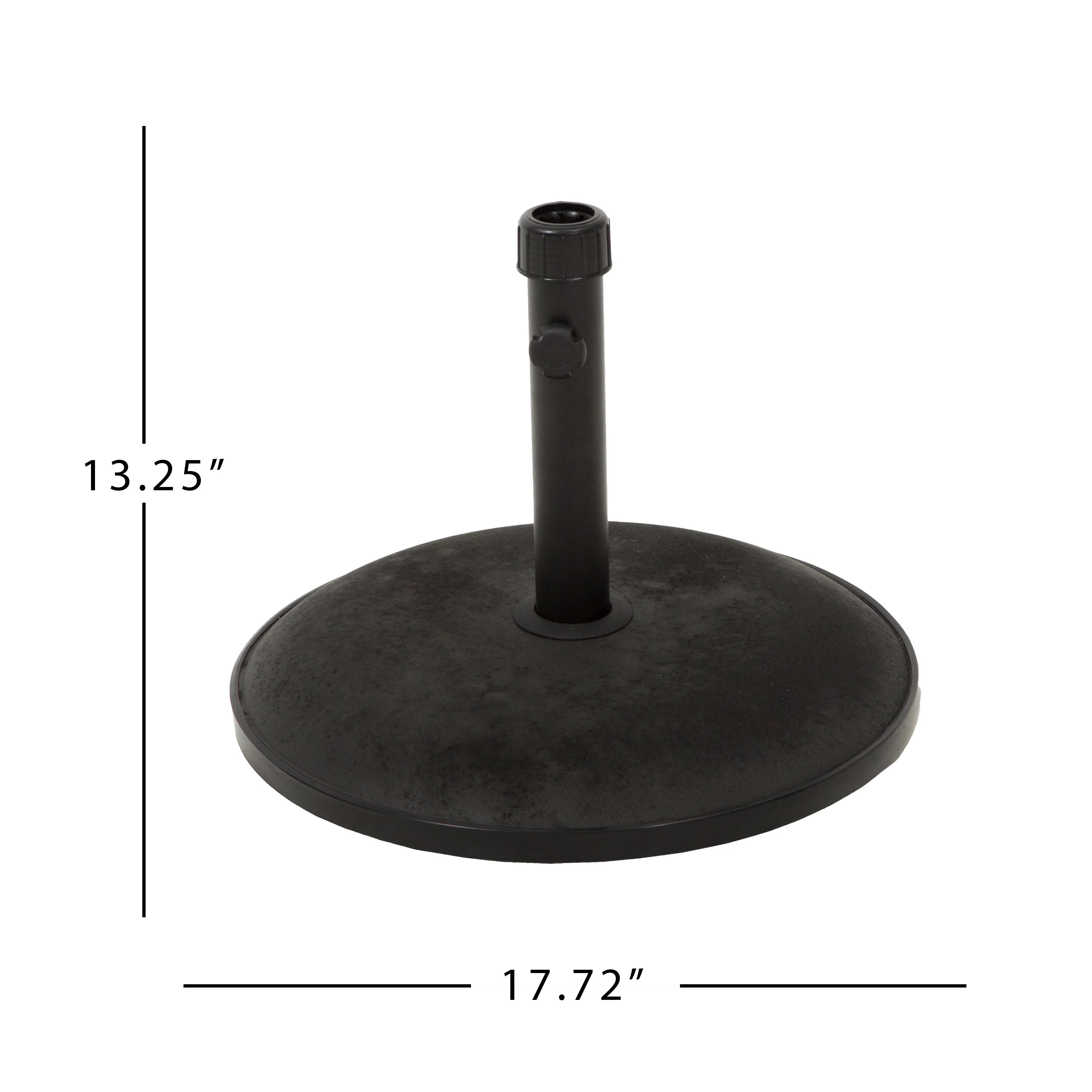 Stylish Concrete Umbrella Base with Iron Support Pole - Image 3