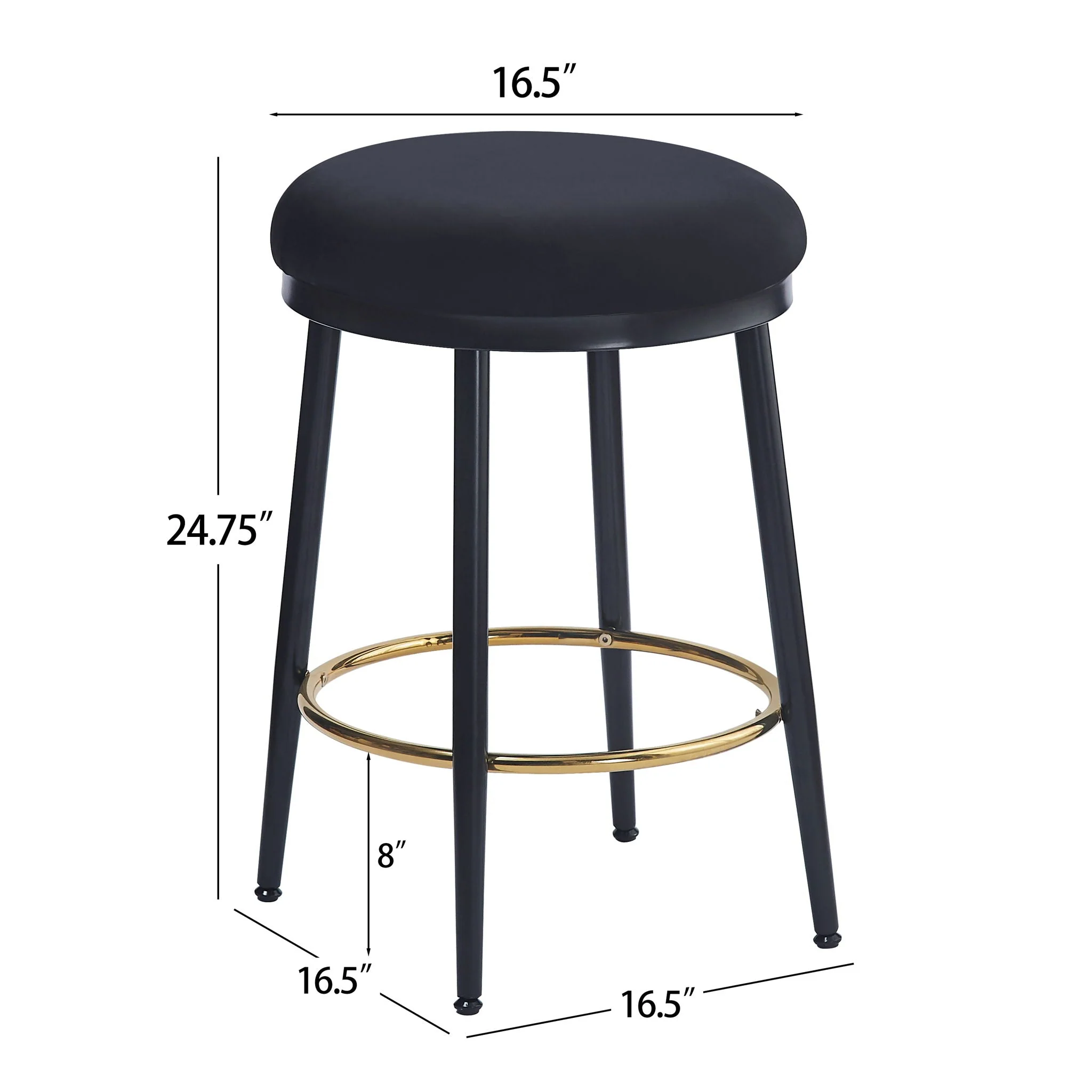 Stylish Design Counter Stools (Set of 2) - Image 7