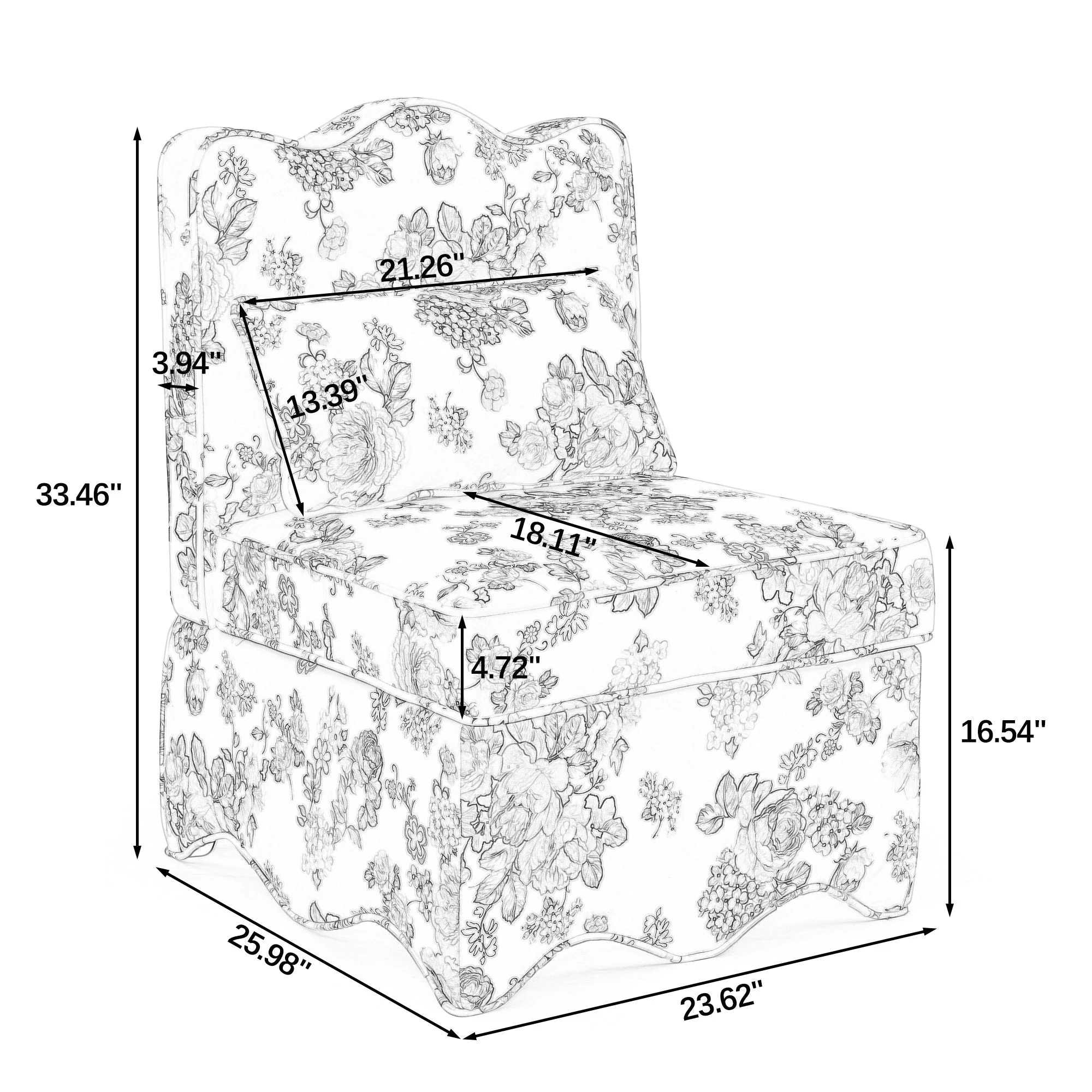 Stylish Flannel Dining Chair with Soft Cushion and Backrest - Image 10