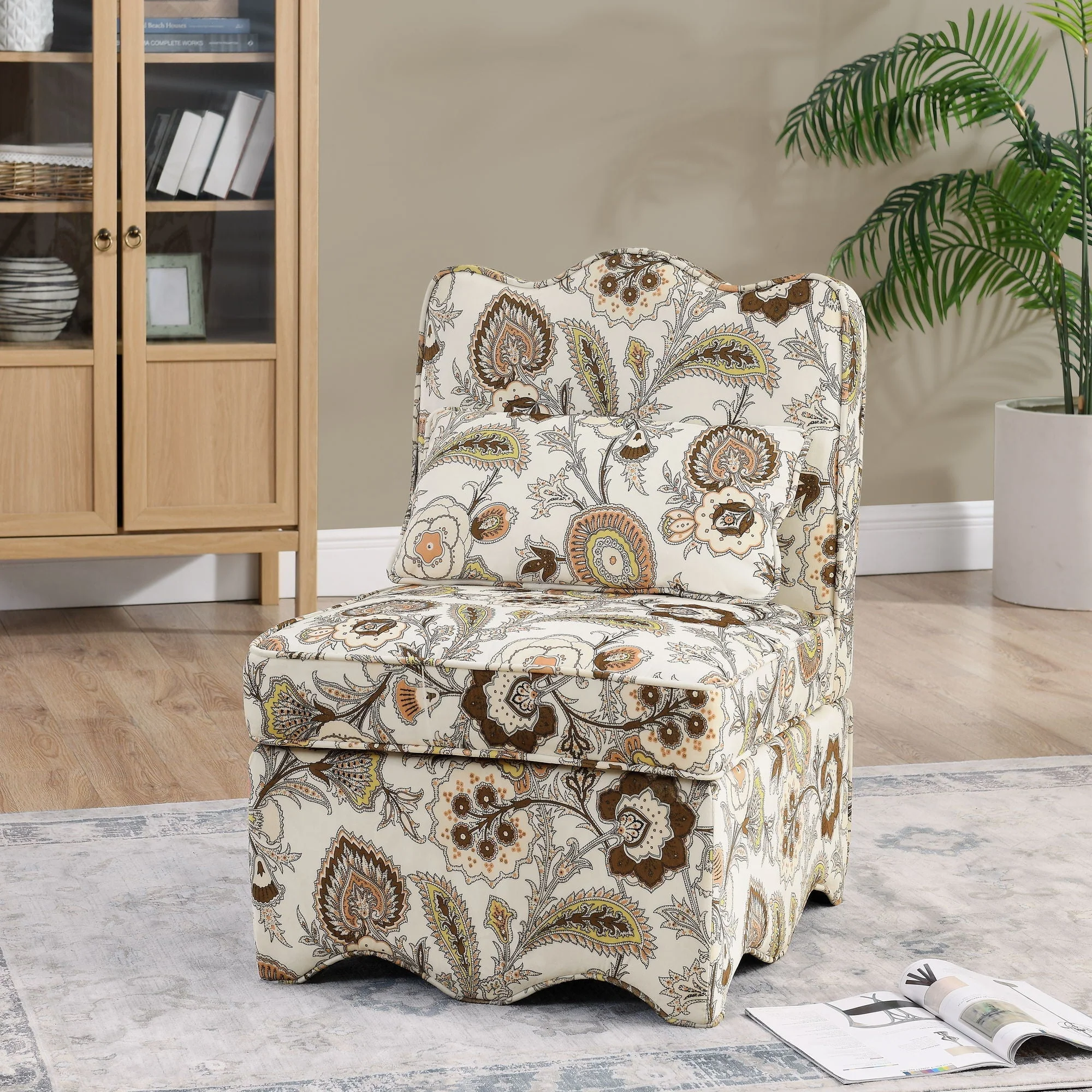 Stylish Flannel Dining Chair with Soft Cushion and Backrest - Image 13