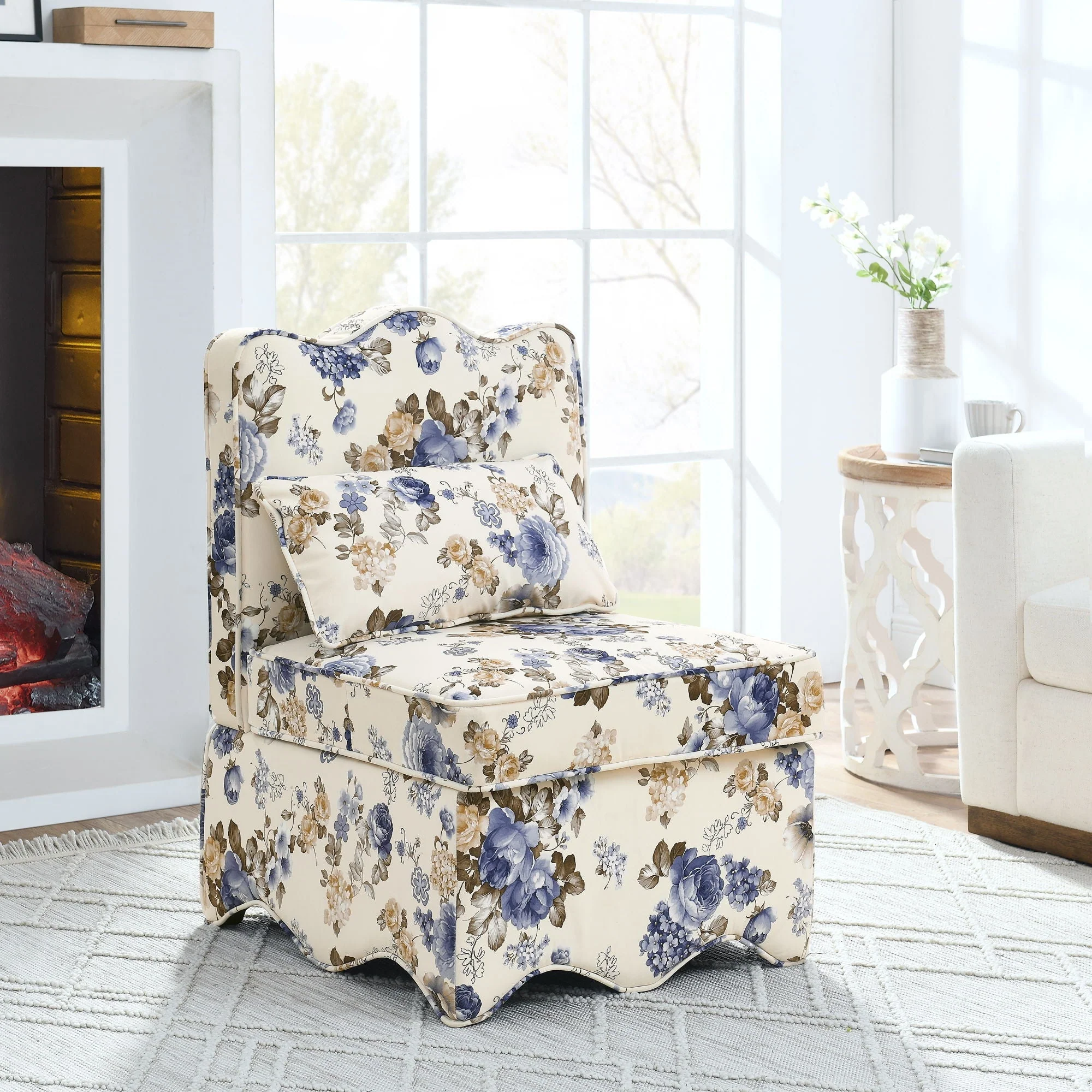 Stylish Flannel Dining Chair with Soft Cushion and Backrest - Image 8