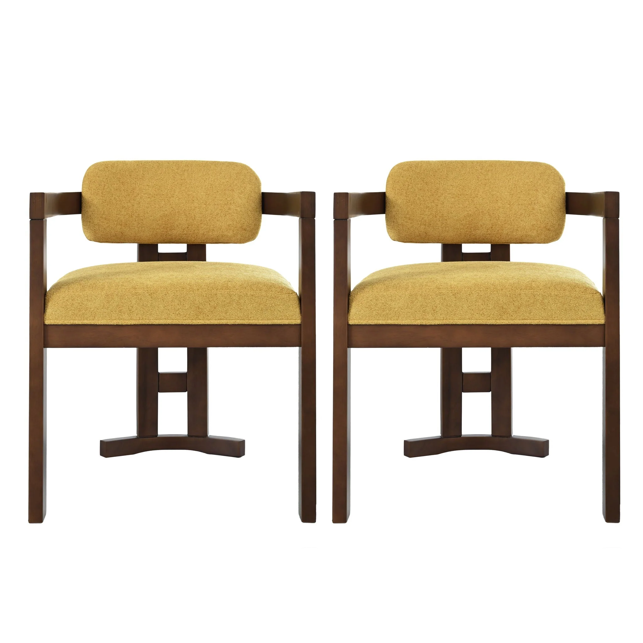 Stylish Indoor Upholstered Wood Dining Chair (Set of 2) - Image 2