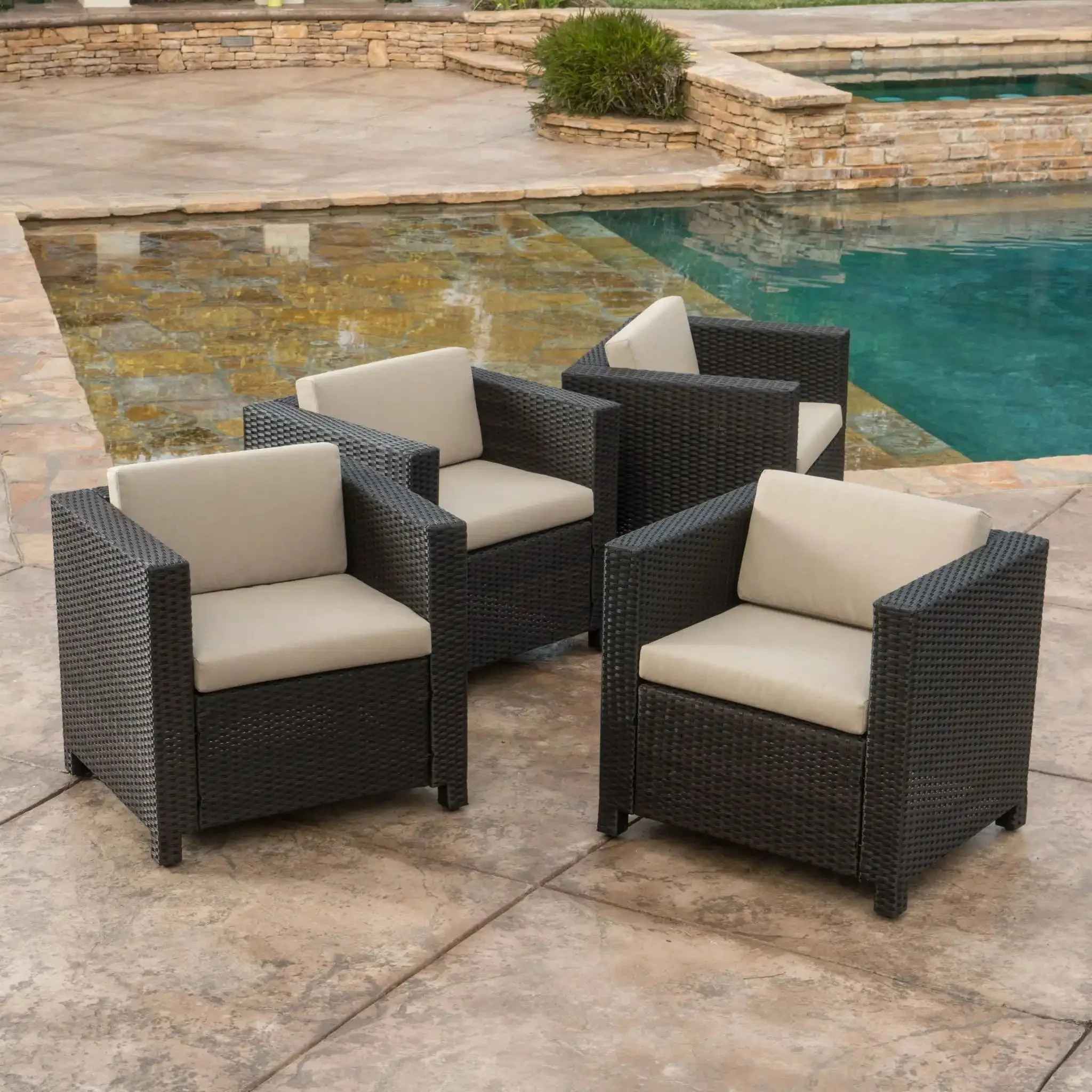 Stylish Outdoor Club Chair With Weather Resistant Cushions - Image 10