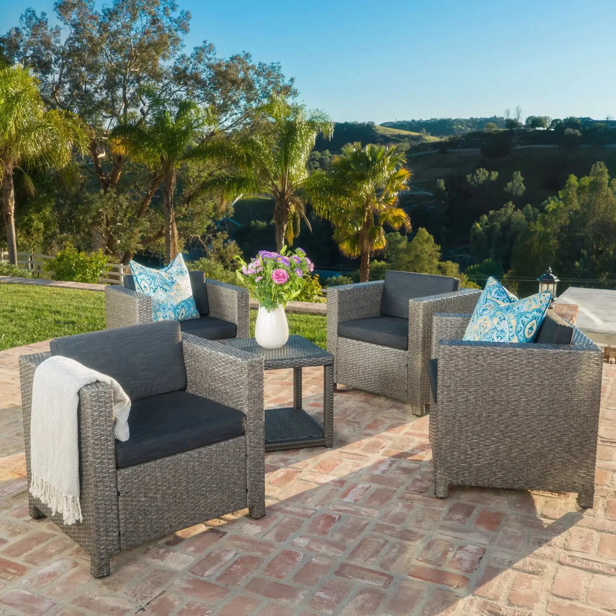 Stylish Outdoor Club Chair With Weather Resistant Cushions - Image 11