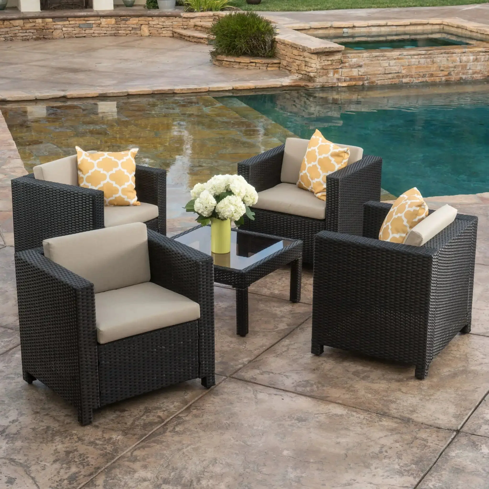 Stylish Outdoor Club Chair With Weather Resistant Cushions - Image 12