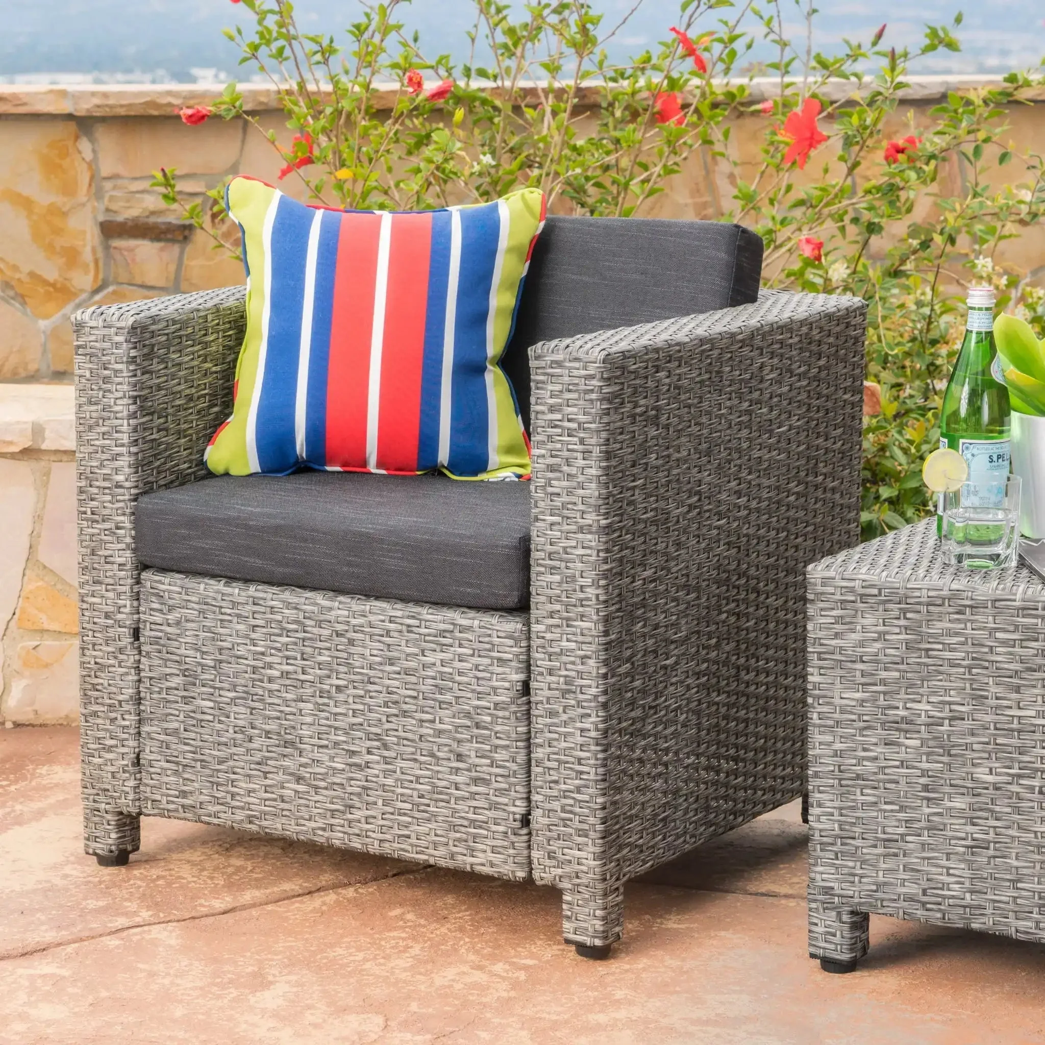 Stylish Outdoor Club Chair With Weather Resistant Cushions - Image 16