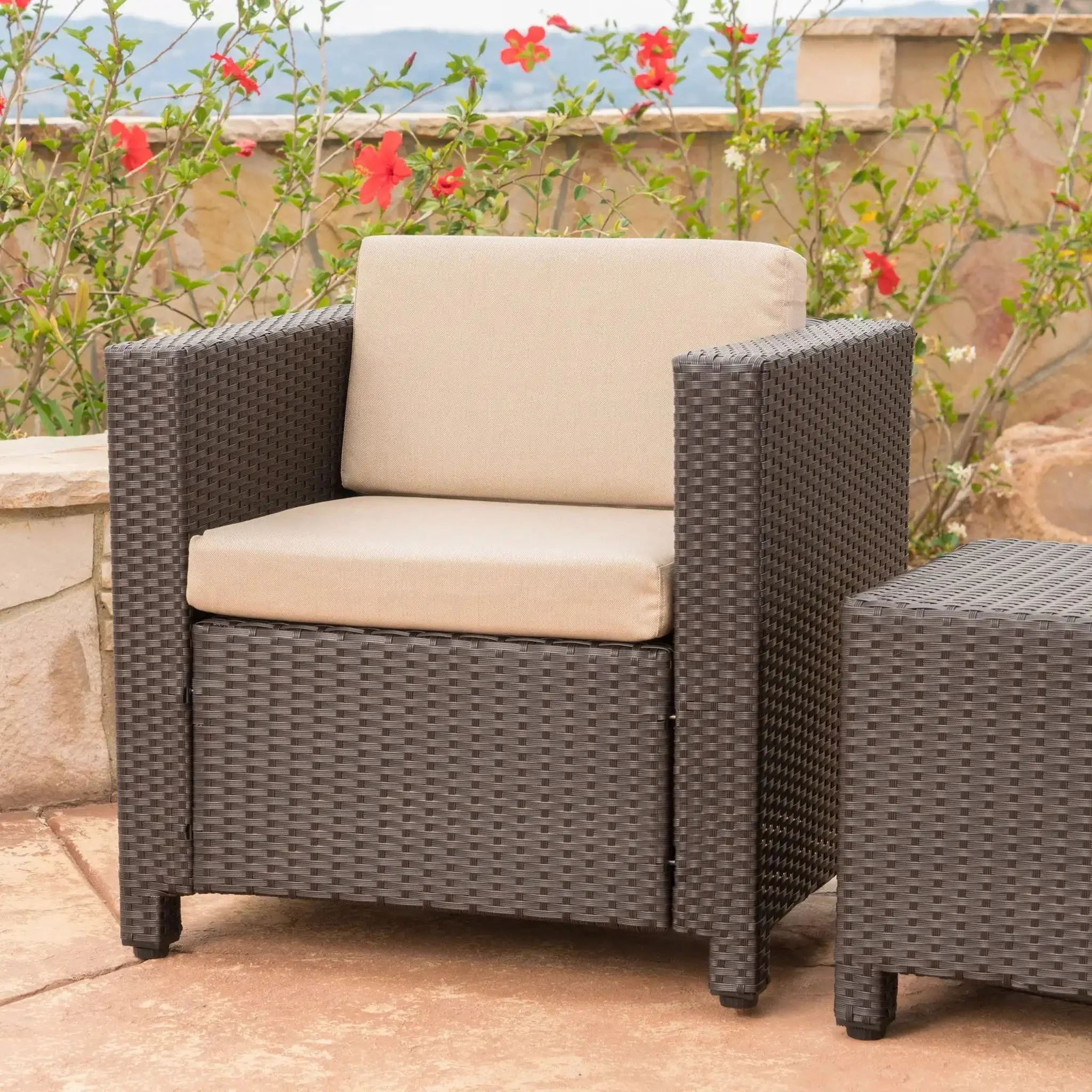 Stylish Outdoor Club Chair With Weather Resistant Cushions - Image 6